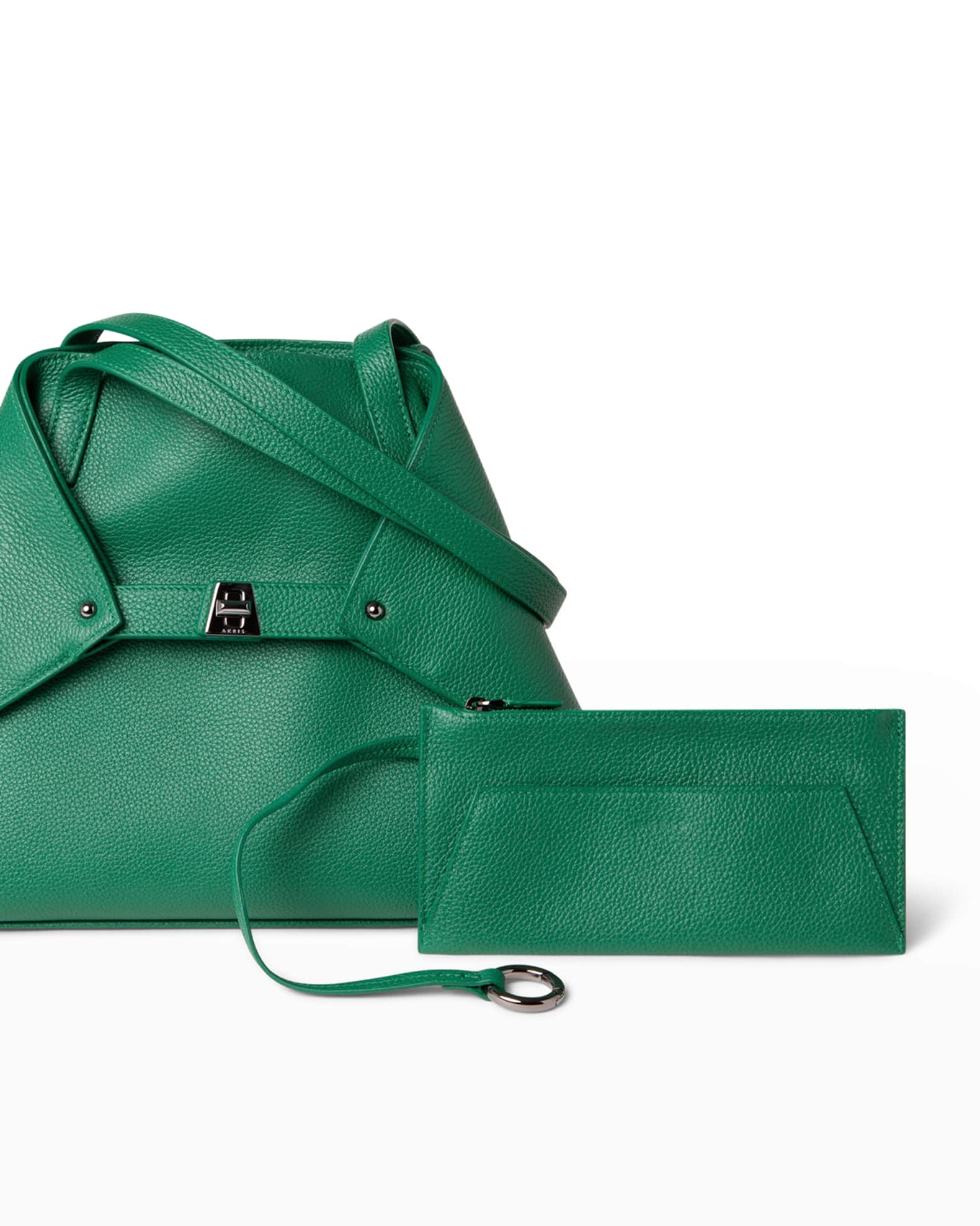 Akris Ai Small Leather Convertible Shoulder Bag | Neiman Marcus