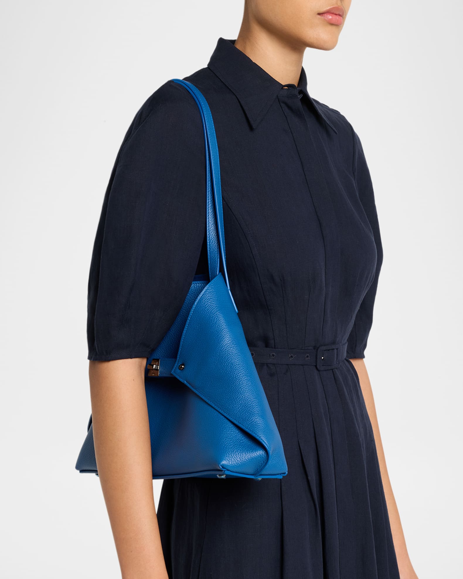 Akris Ai Small Leather Convertible Shoulder Bag | Neiman Marcus