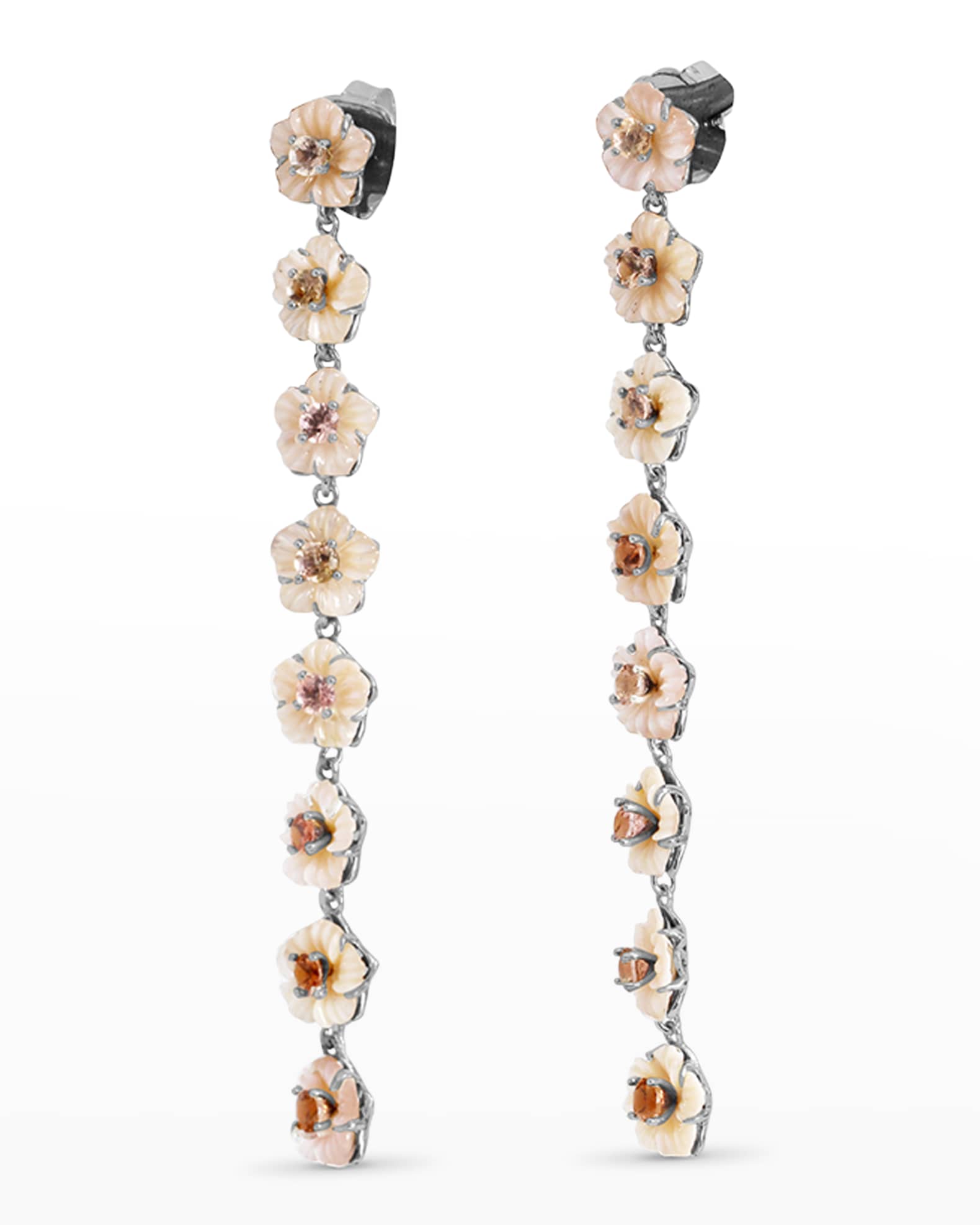 Pink Mother-of-Pearl Morganite Earrings 1