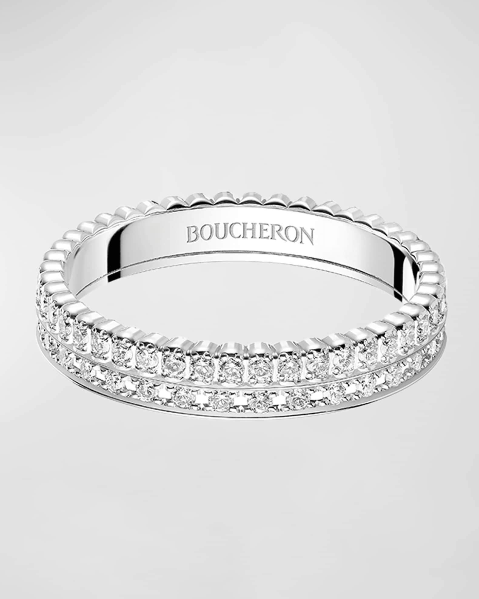 Boucheron Quatre Radiant Edition White Gold Diamond Wedding Band Ring