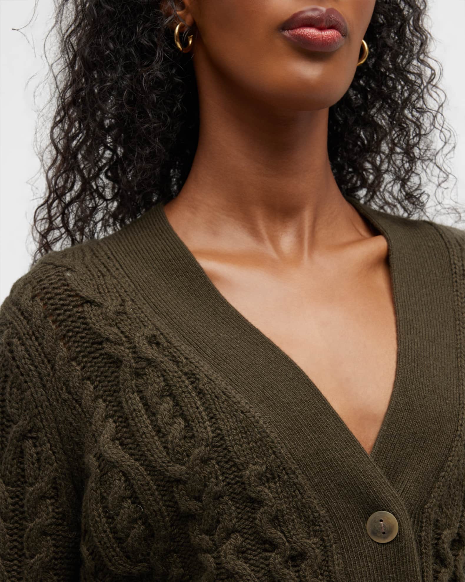 0401~Braided cable-knit COLLEGE Sweater with Maxi logo Embroidery