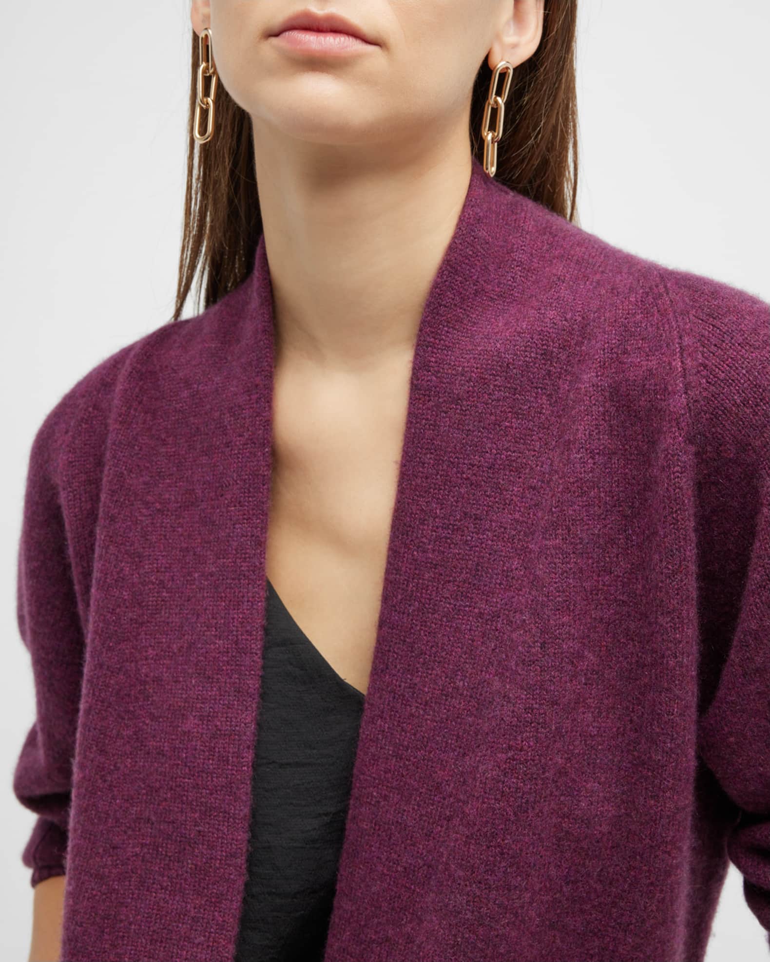 shawl collar cashmere cardigan