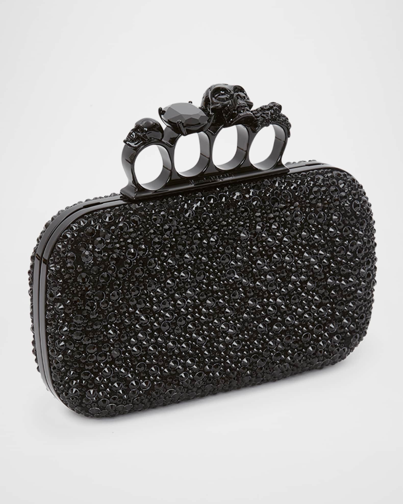 Skull Four-Ring Spike Crystal Clutch Bag 1
