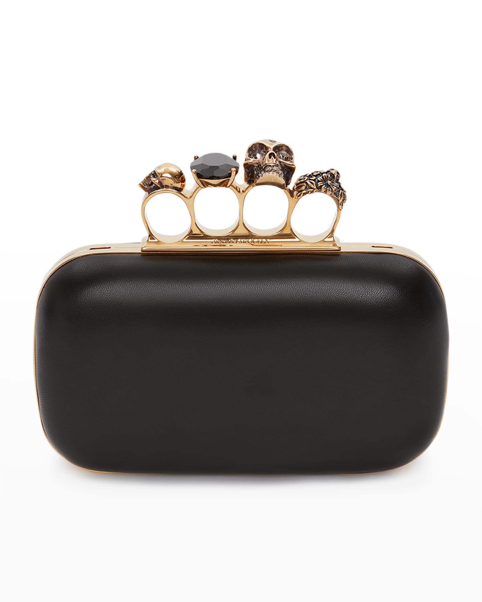 Alexander mcqueen black clutch bag top