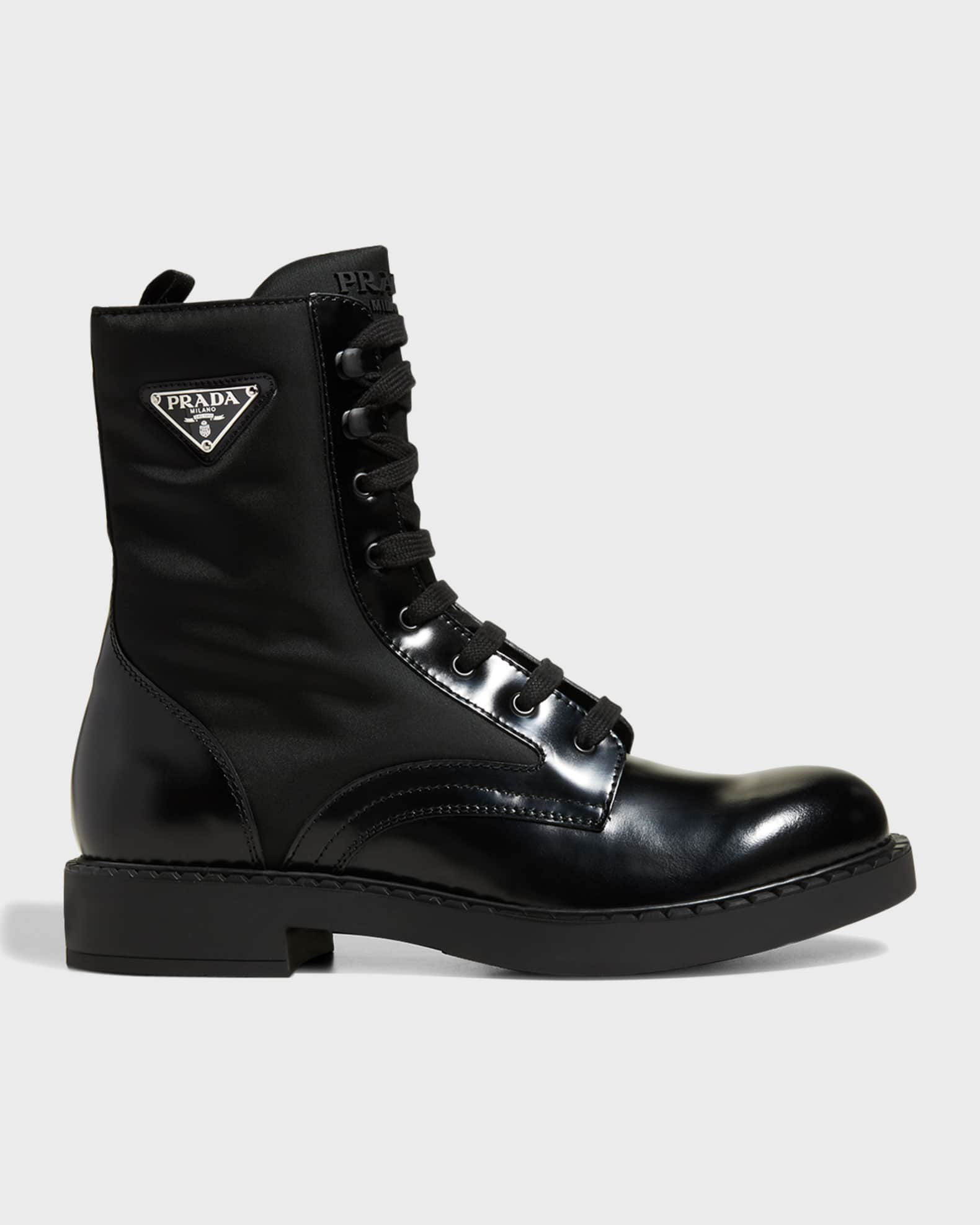 Louis Vuitton Nylon Lace-Up Boots 12