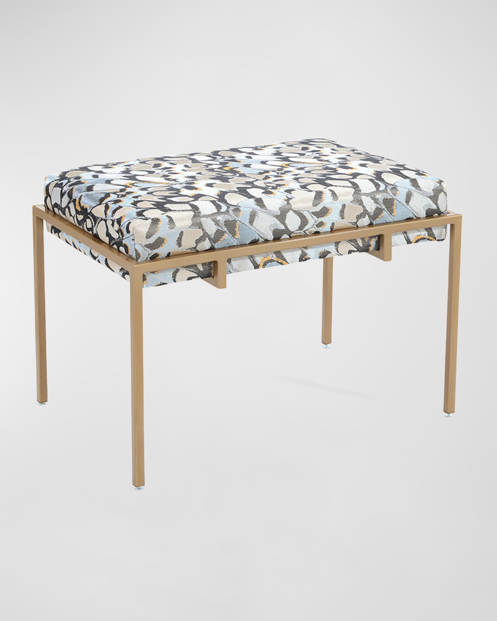 Upholstered Metal 29" Bench 0