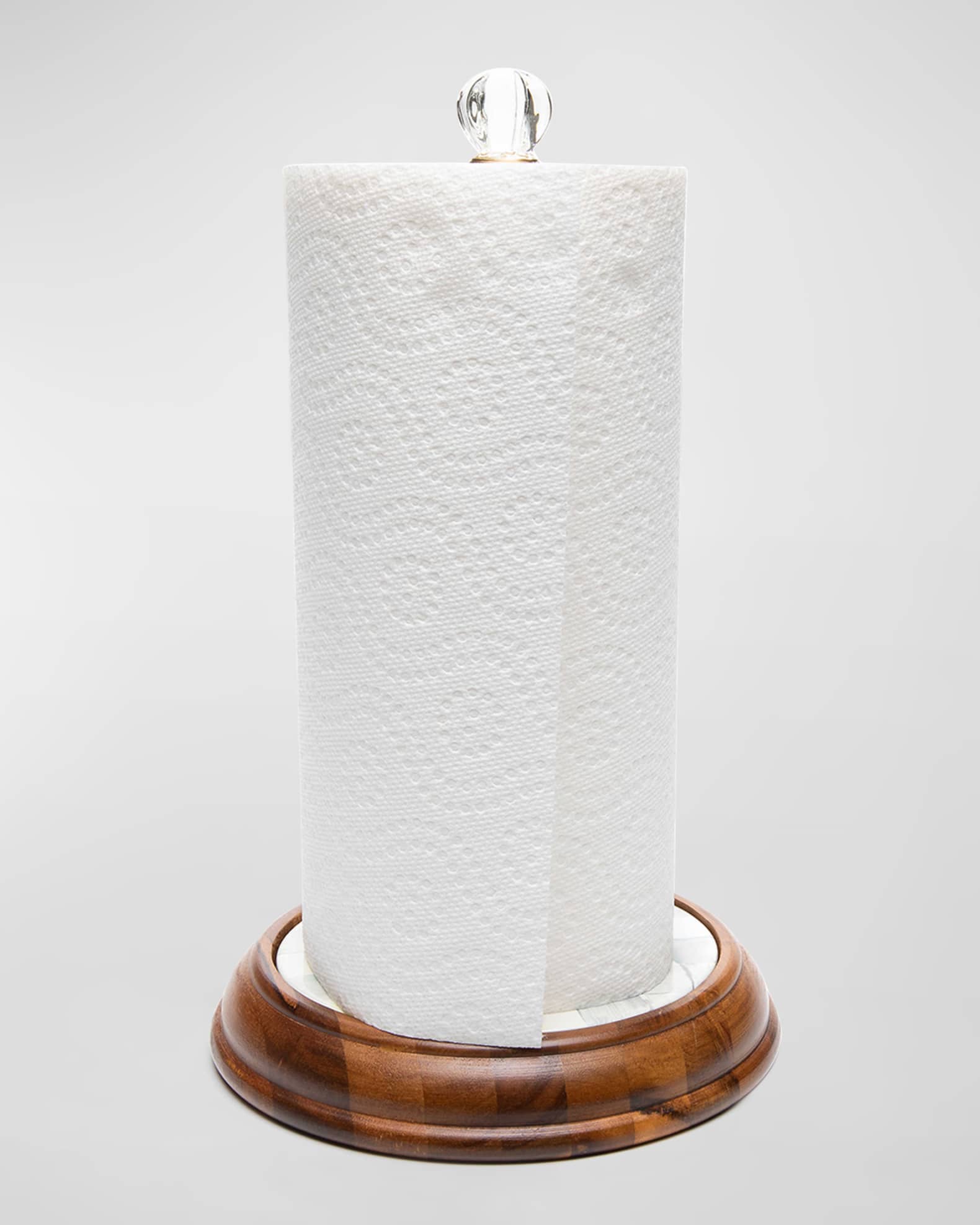 14" Sterling Check Wooden Paper Towel Holder 1