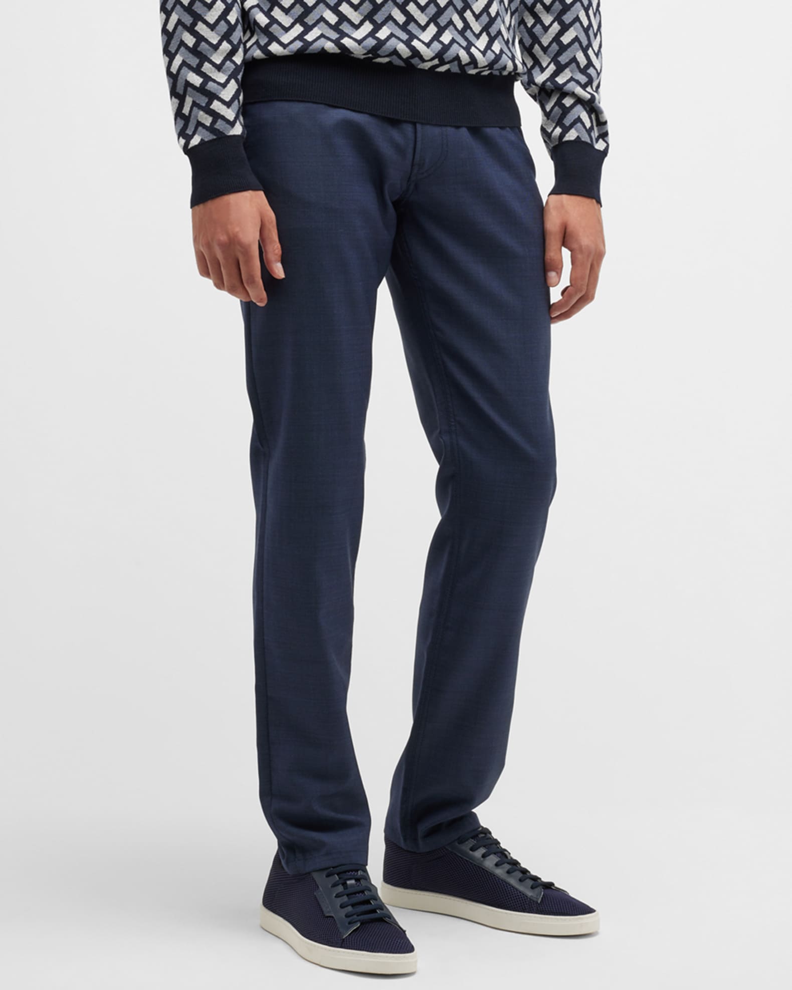 Emporio Armani Men's Wool 5-Pocket Pants | Neiman Marcus