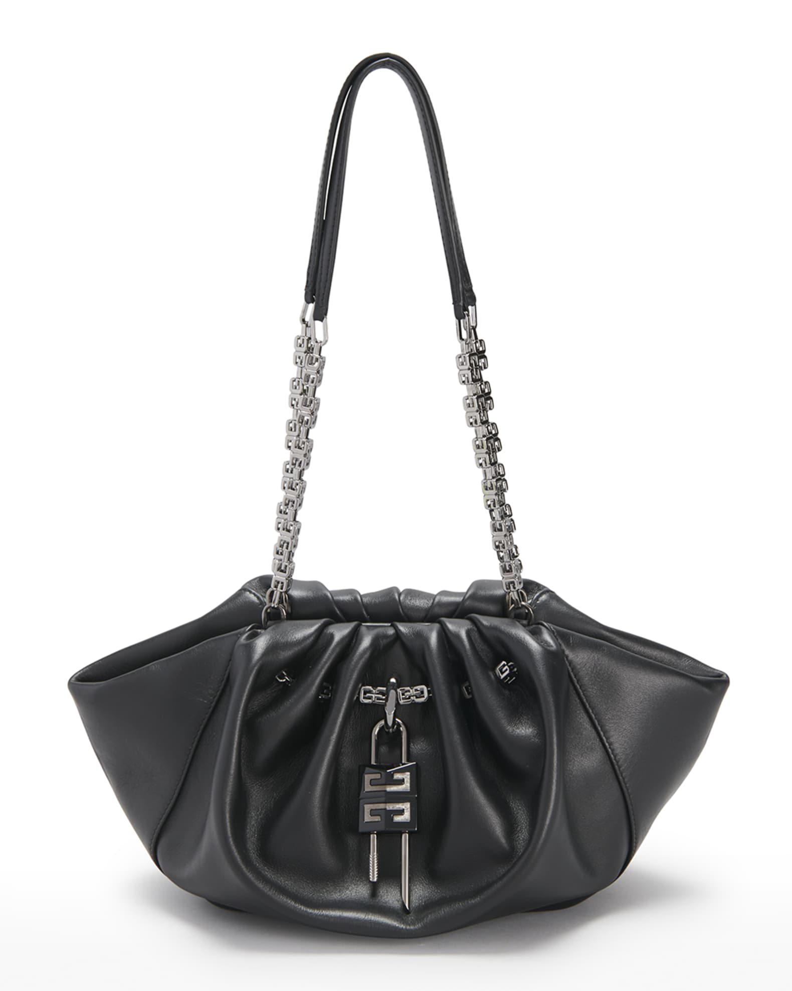 Givenchy Small Kenny Shoulder Bag in Pleated Calf Leather | Neiman Marcus