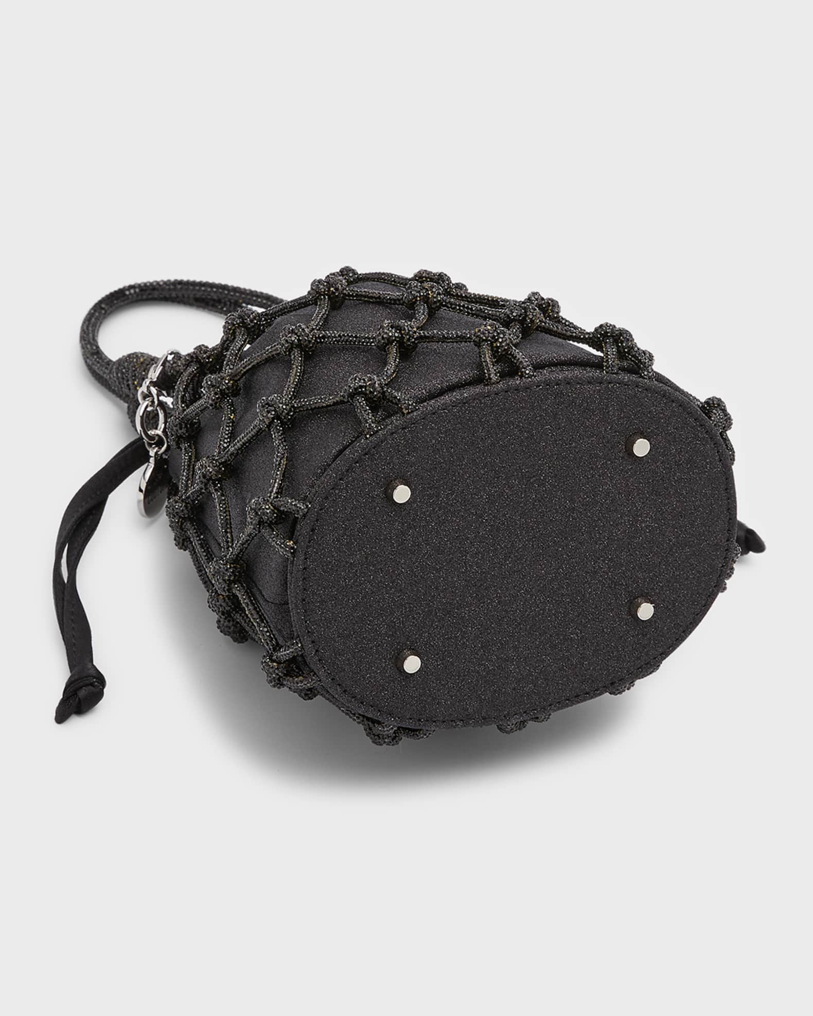 Sparkle Crystal Net Top-Handle Bag 1