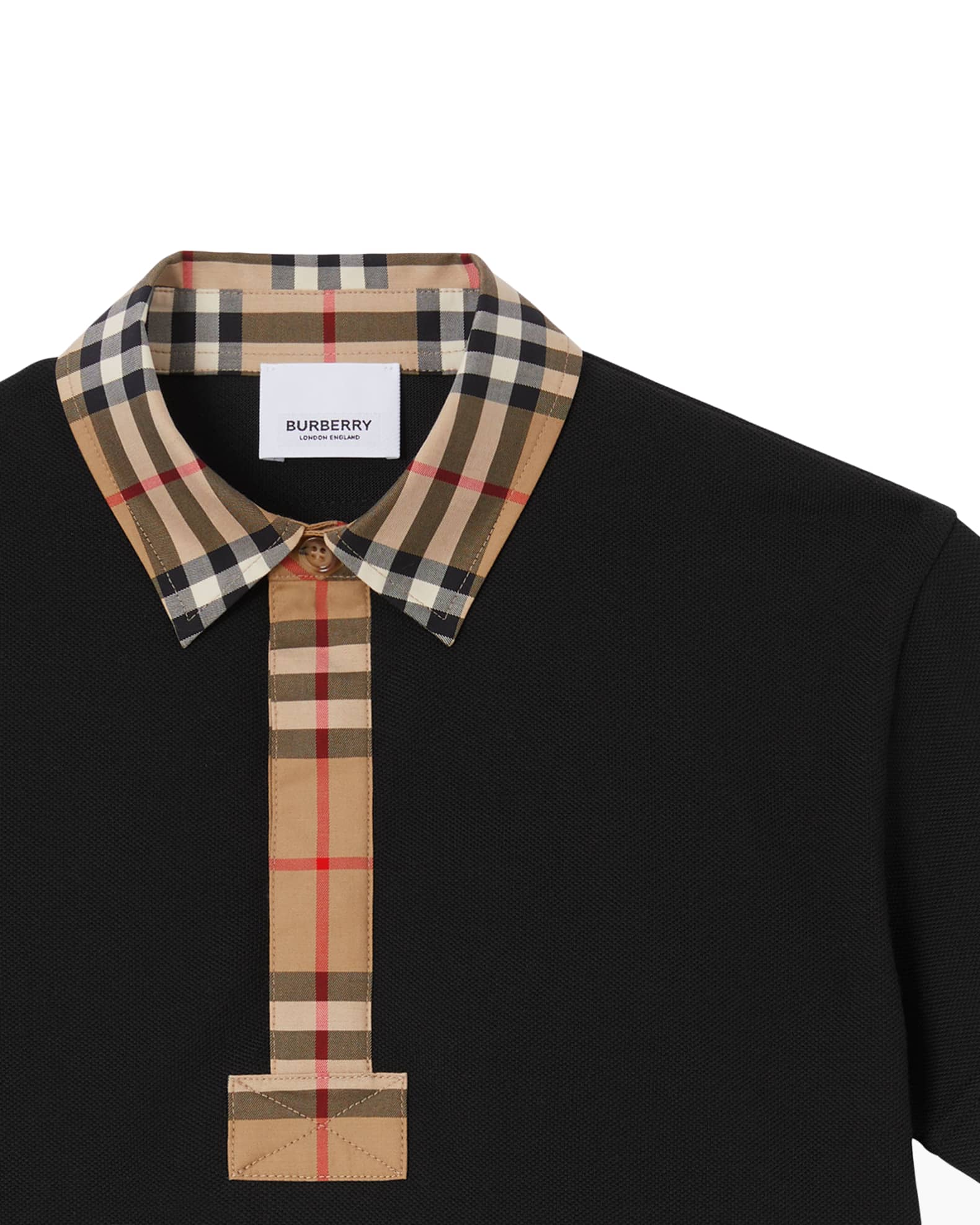 Burberry Boy's Johane Check Short Sleeve Polo Shirt, Size 3-14 | Neiman ...