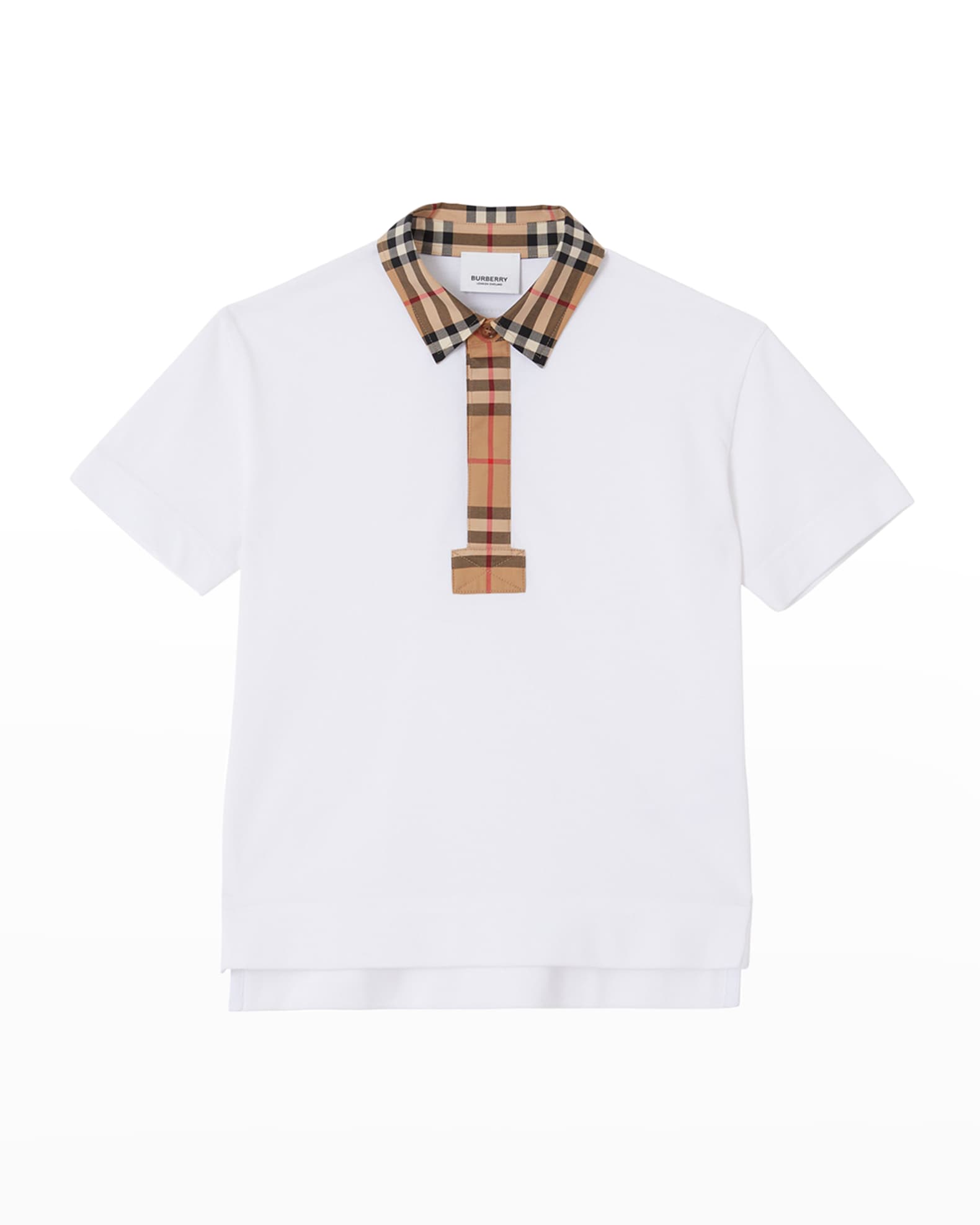 Burberry Boy's Johane Check Short Sleeve Polo Shirt, Size 3-14 | Neiman  Marcus