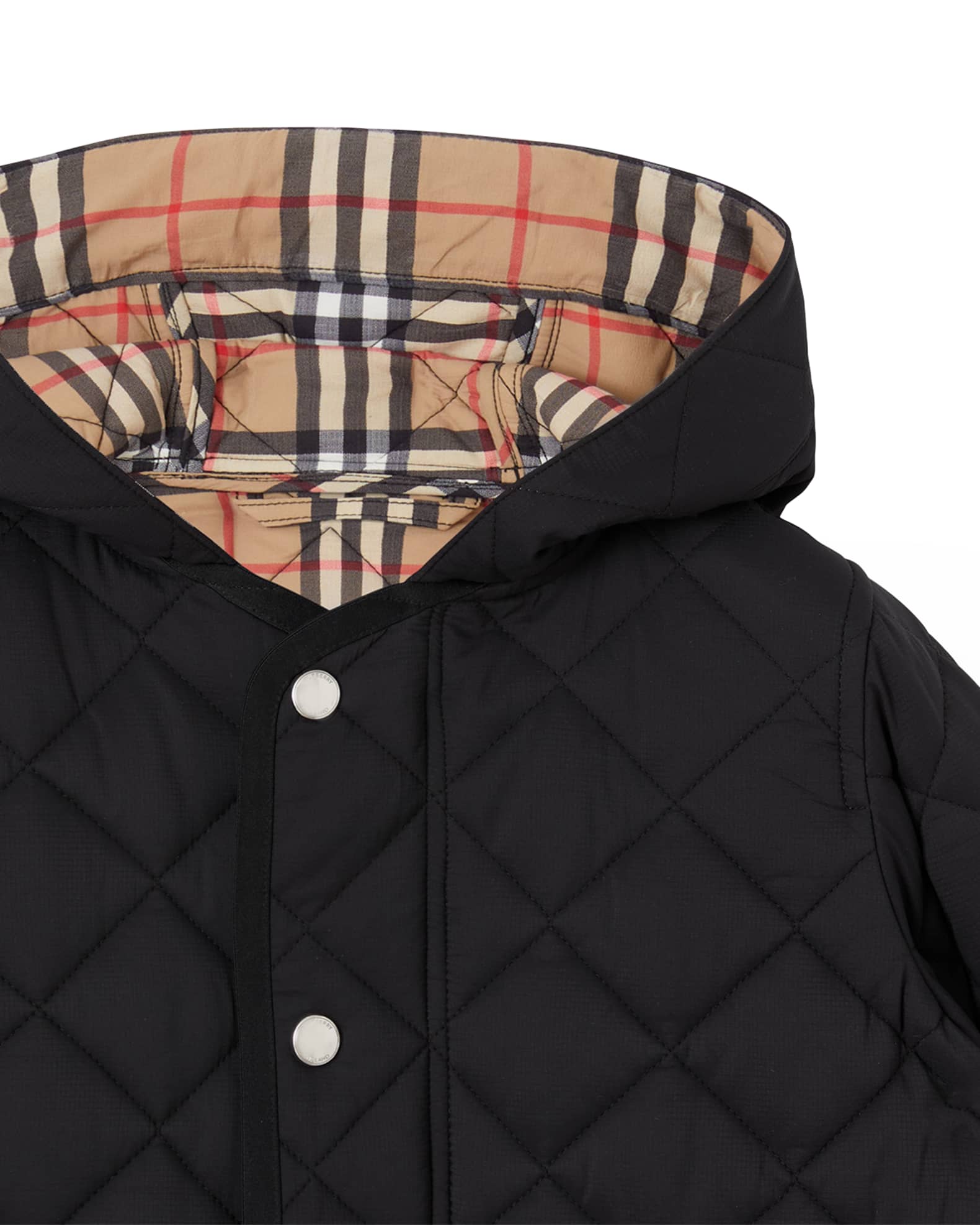 Burberry Kid's Reilly Diamond Quilted Coat, Size 3-14 | Neiman Marcus