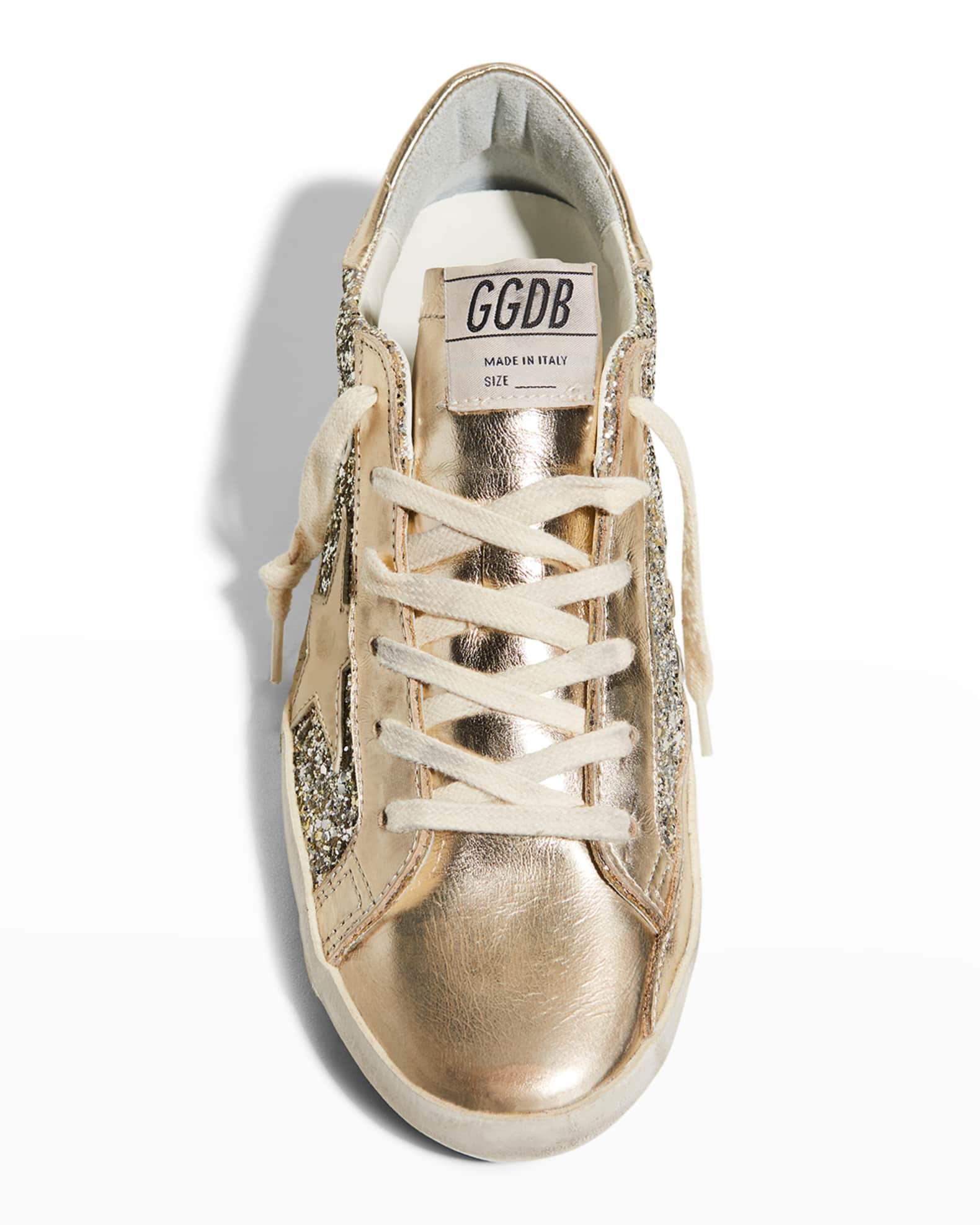 Golden Goose Superstar Metallic Glitter LowTop Sneakers Neiman Marcus