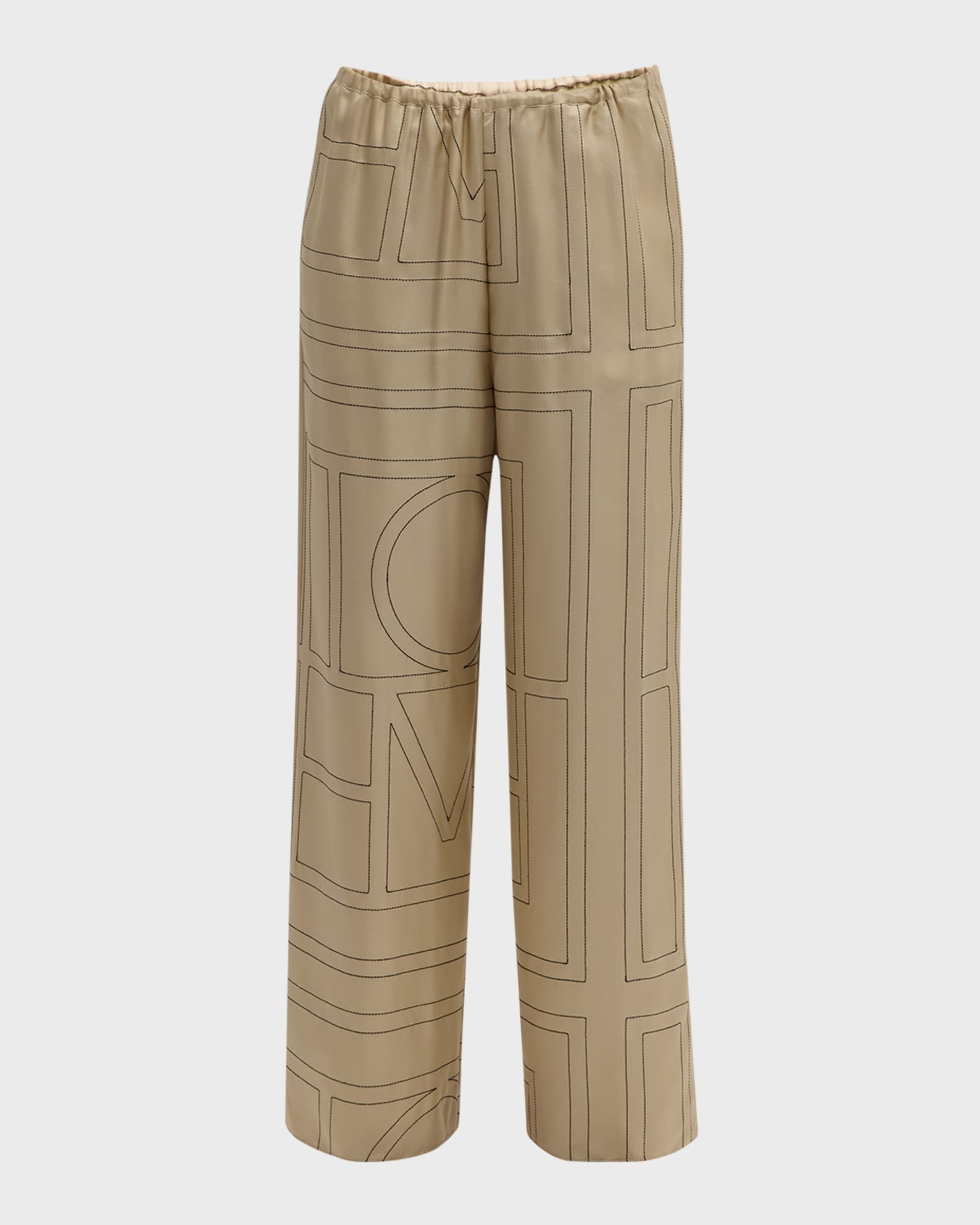 パンツ Toteme Monogram cotton & silk pajama pants Toteme Monogram-Embroidered Silk Pajama Pants | Neiman Marcus