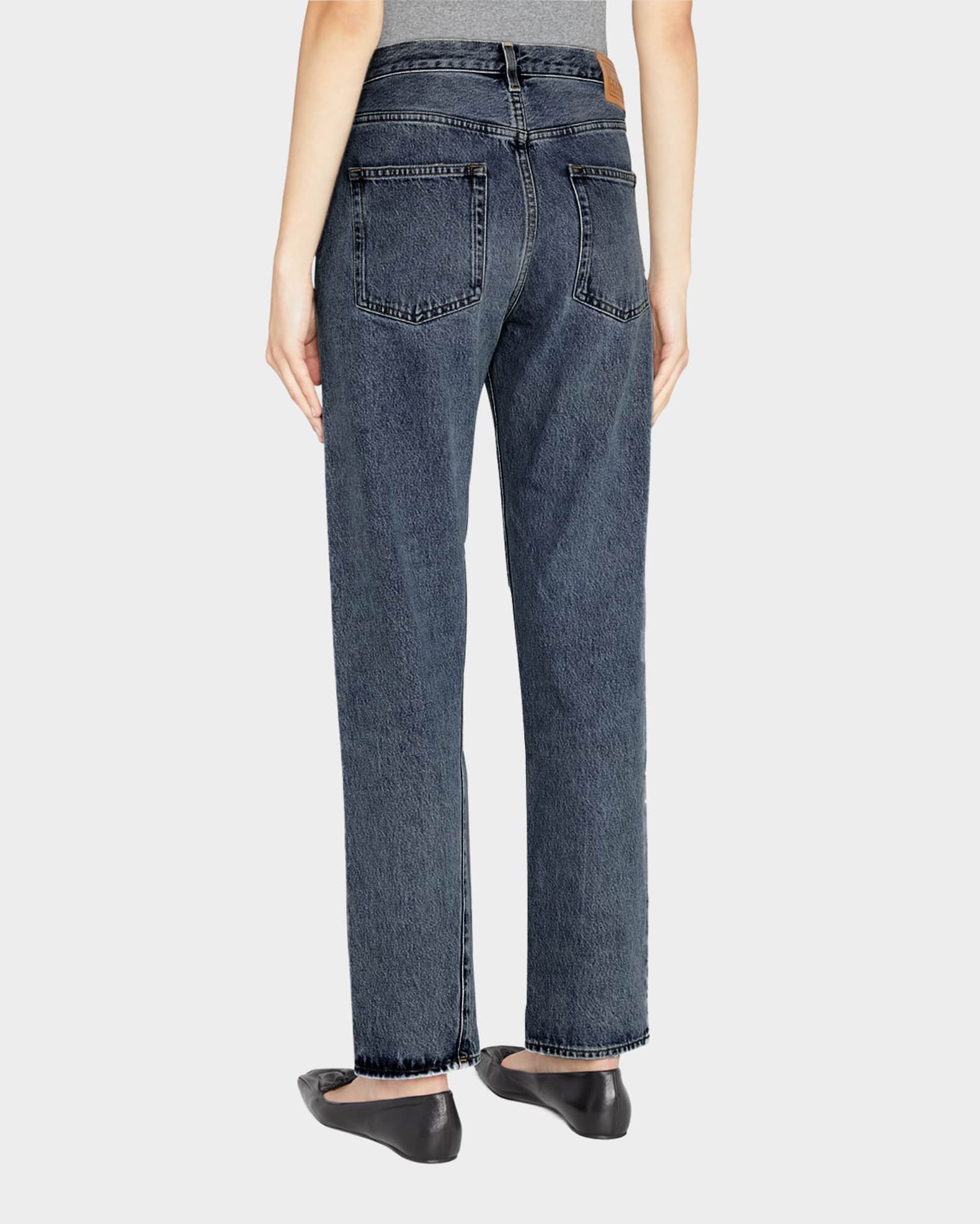 Toteme Twisted Seam Straight-Leg Denim Pants | Neiman Marcus