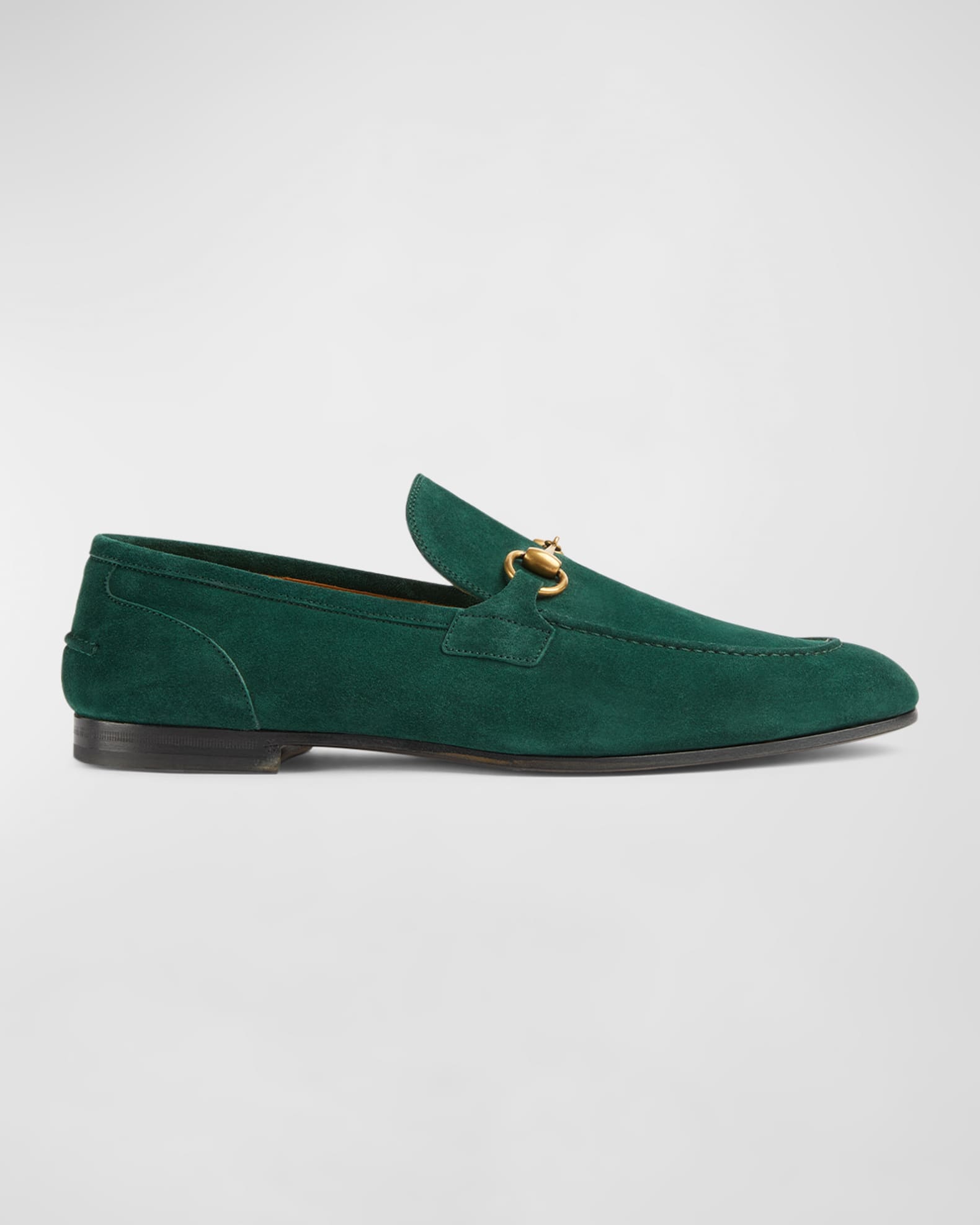 Gucci Men's Jordaan Suede Bit Loafers
