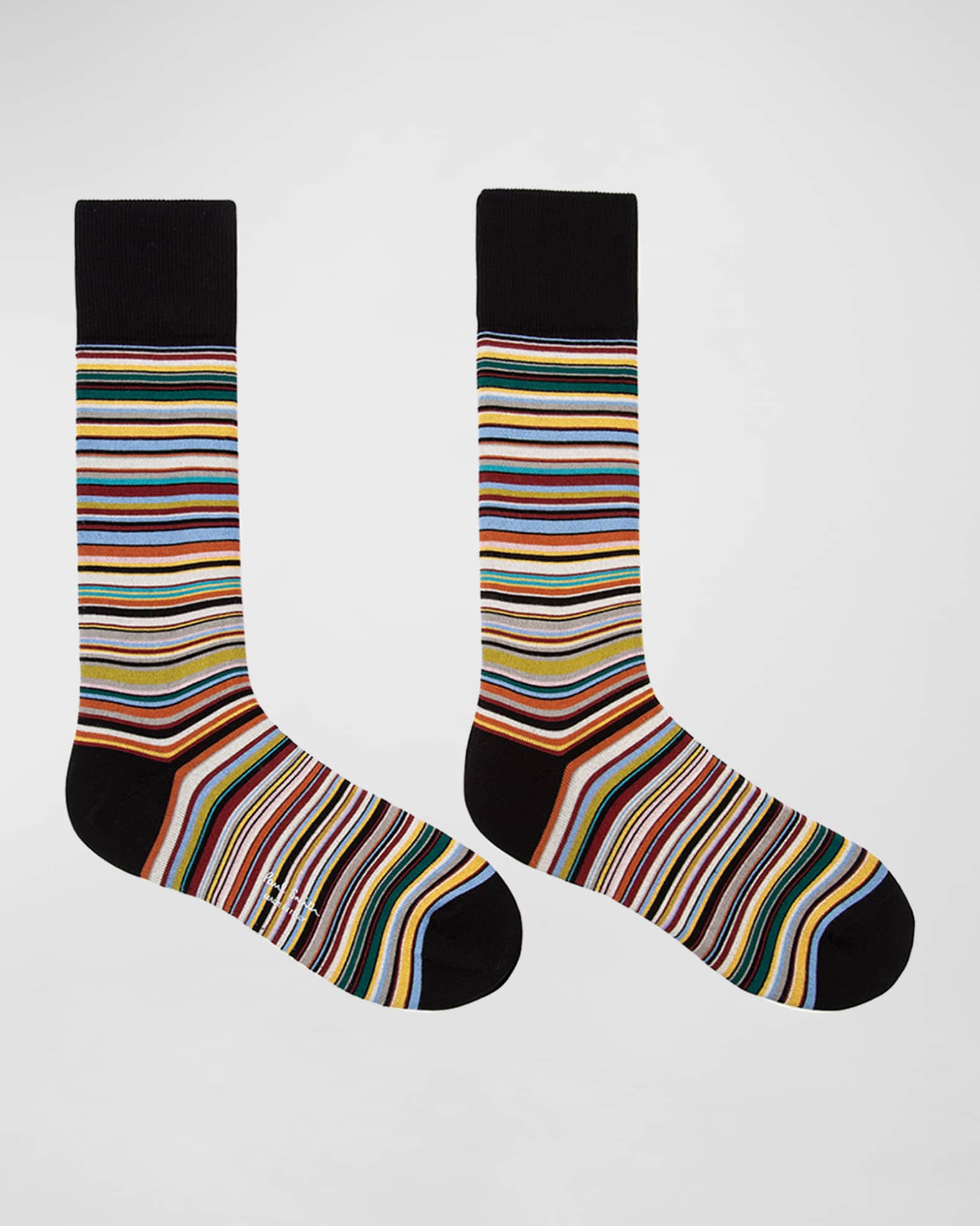 Paul Smith Men's Multi-Stripe Socks | Neiman Marcus