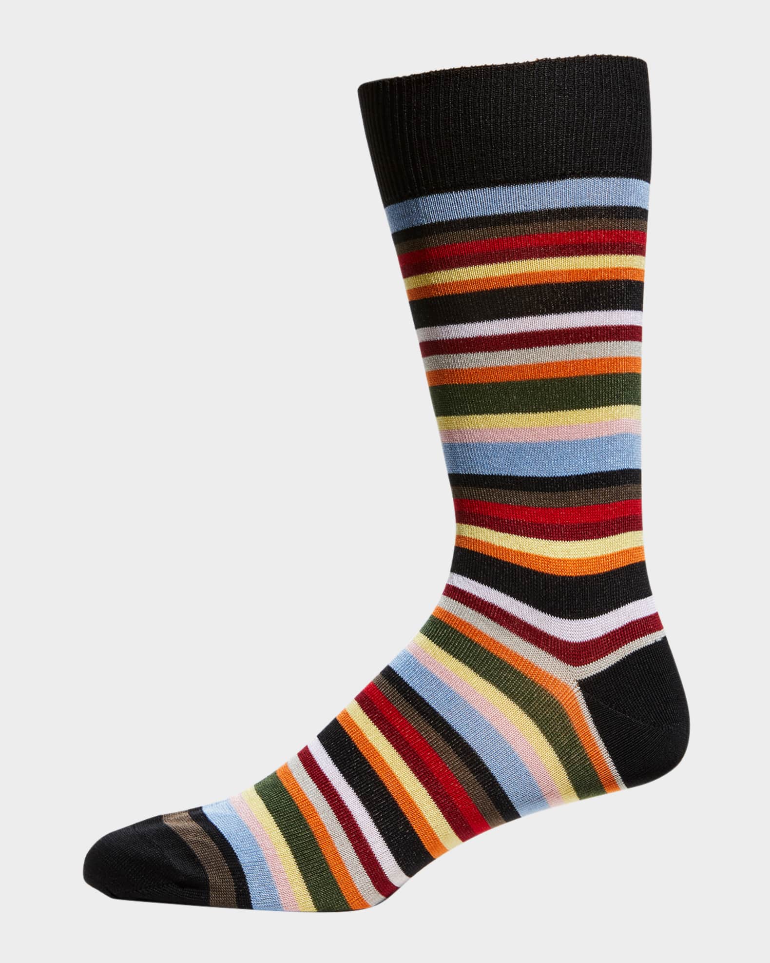 Paul Smith COLLECTION PIACENZAカシミア100% Paul Smith Men's Multi-Stripe Socks | Neiman Marcus