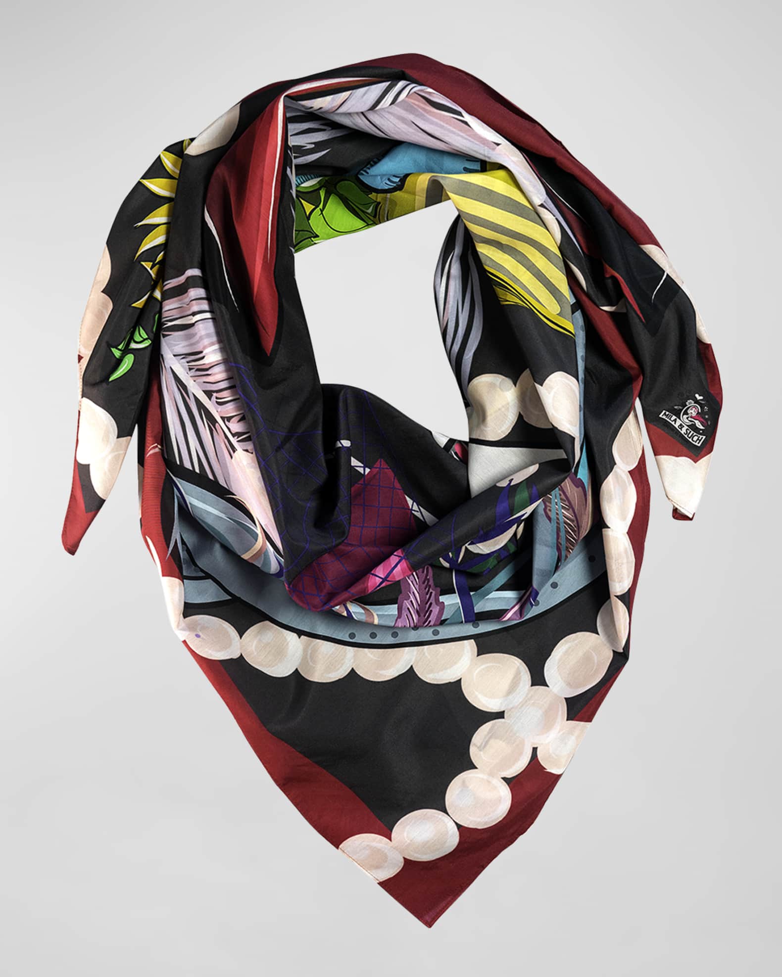 Fabulous in a Hat Graphic-Print Scarf 1