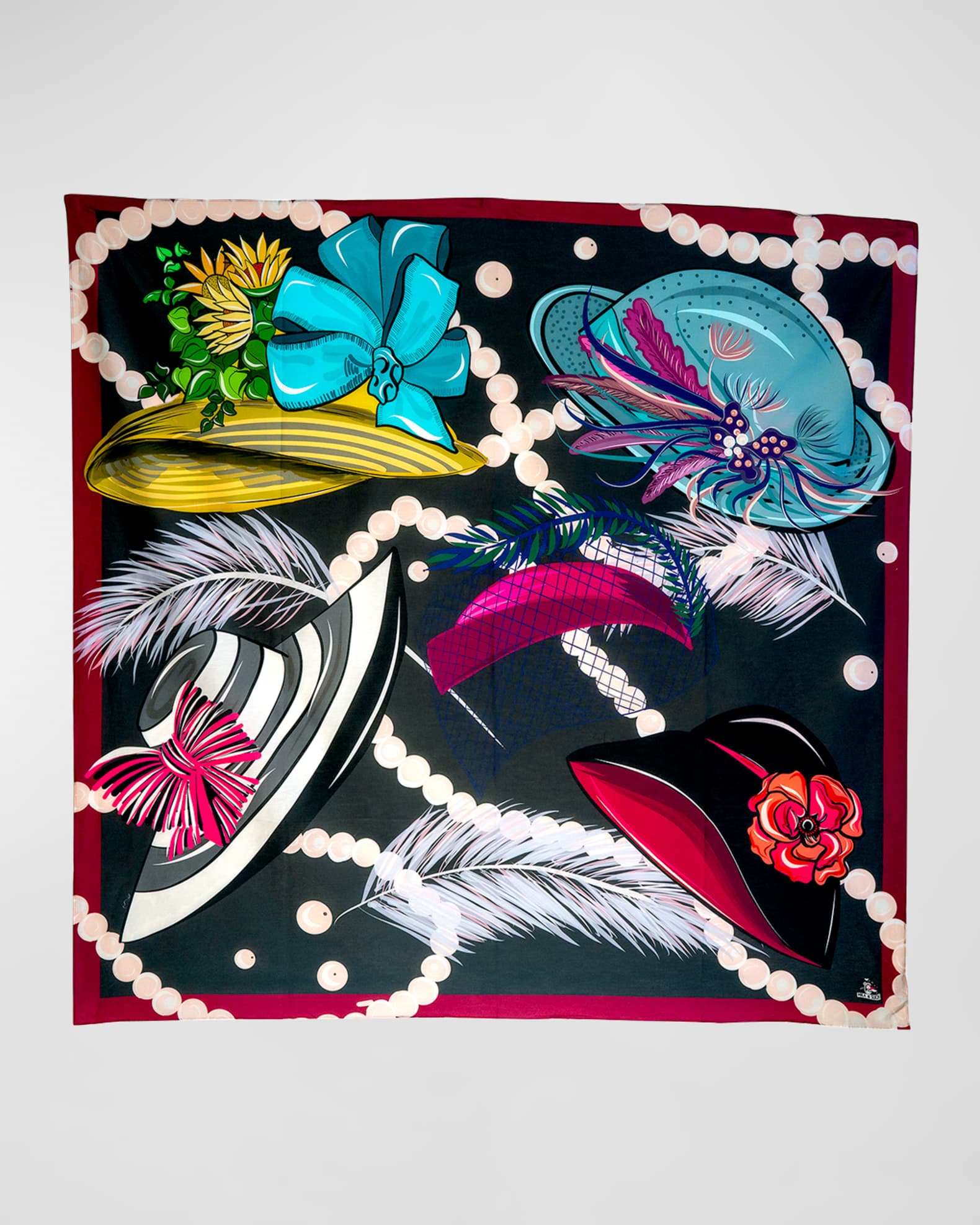Fabulous in a Hat Graphic-Print Scarf 0
