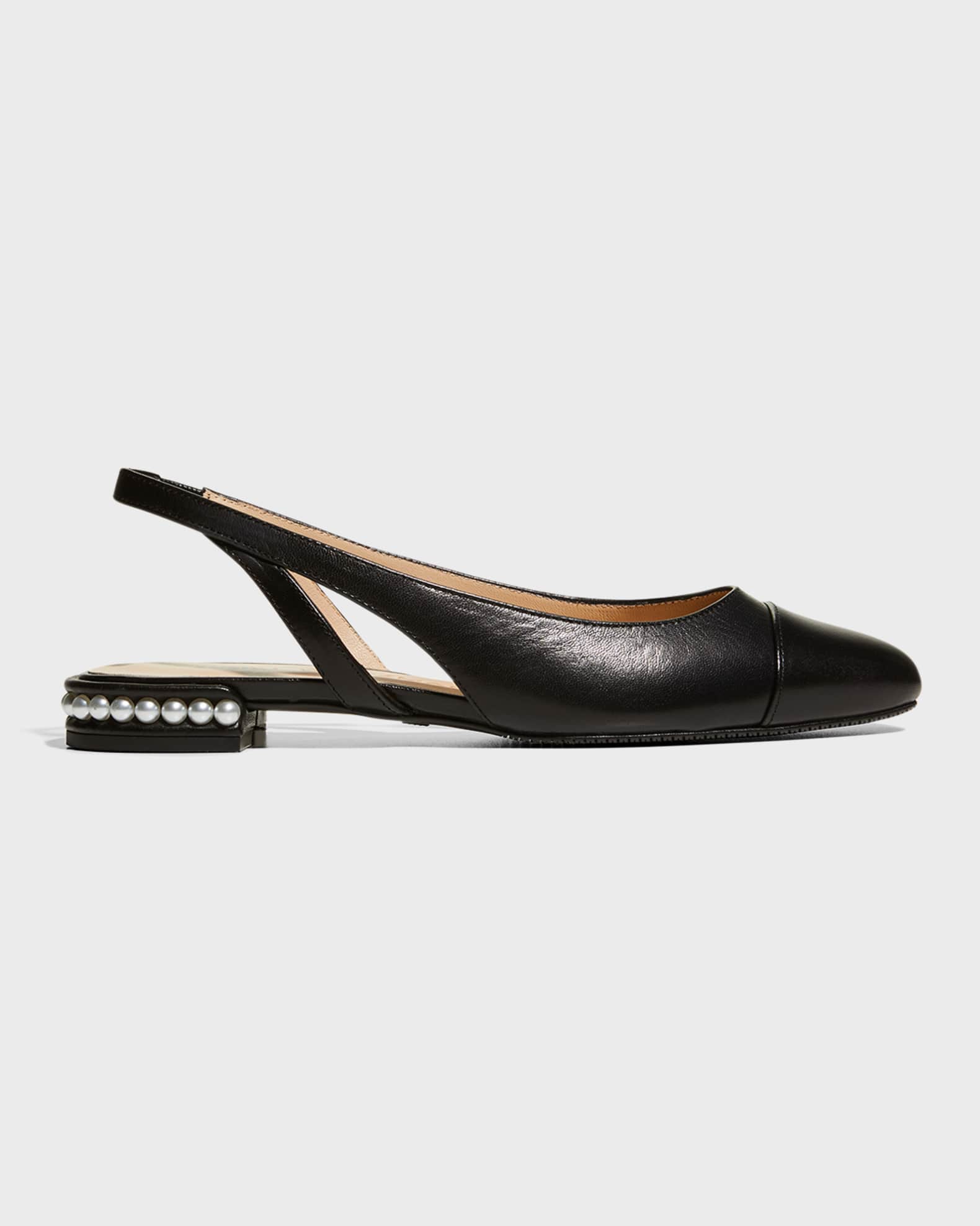 Stuart Weitzman Pearl Slingback Women's Shoes Black : 9 B