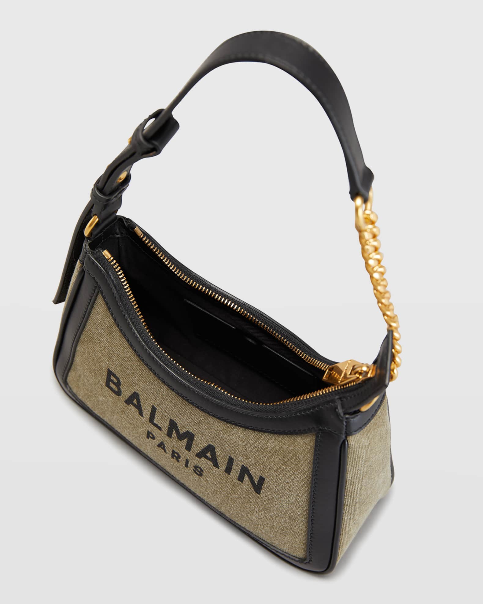 B Army Shoulder Bag in Canvas and Leather | Neiman Marcus