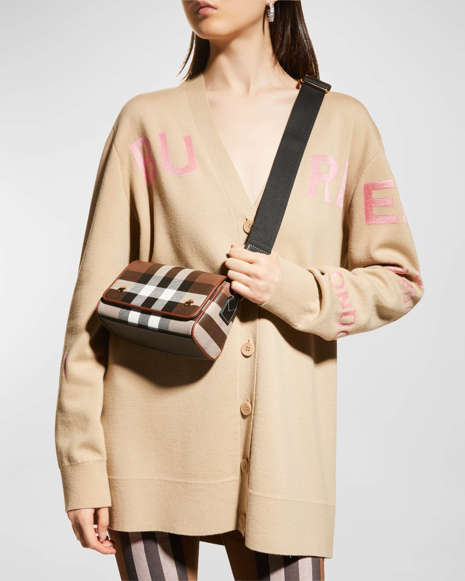 Burberry Dorset Check Canvas Crossbody Bag Neiman Marcus