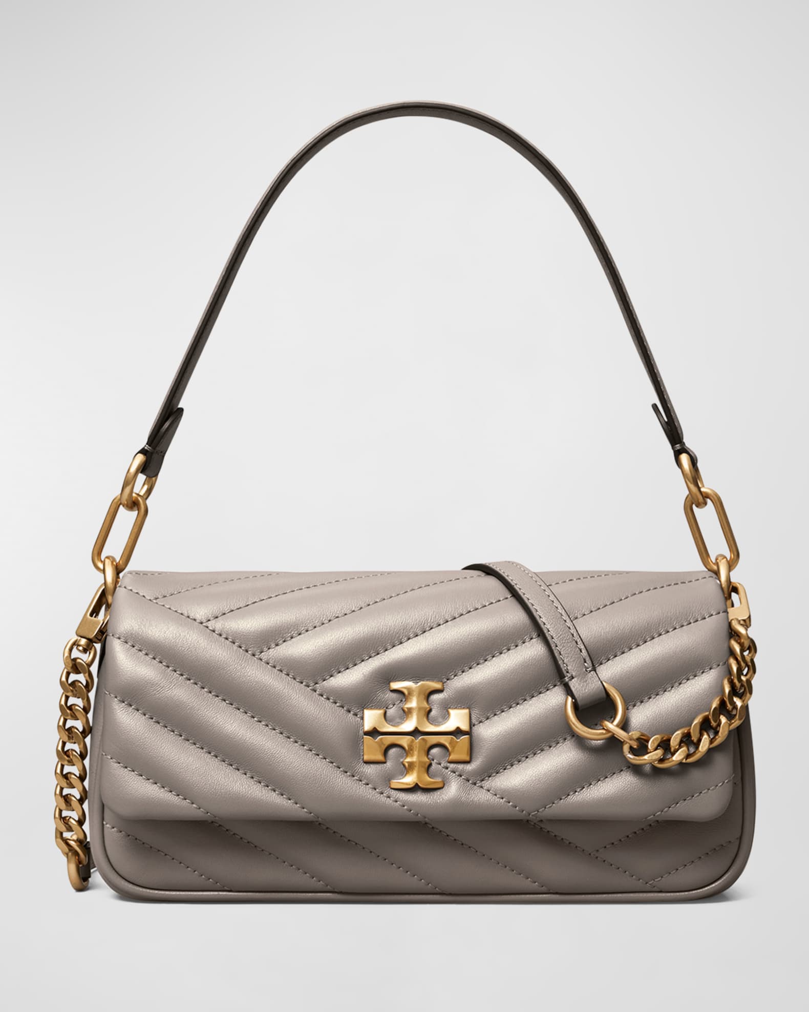 Tory Burch Kira Small Chevron-Quilt Flap Shoulder Bag