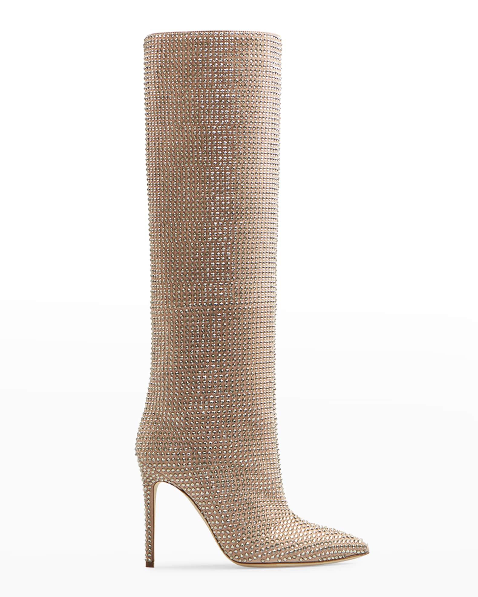 Beige Texas Paris Holly crystal boots