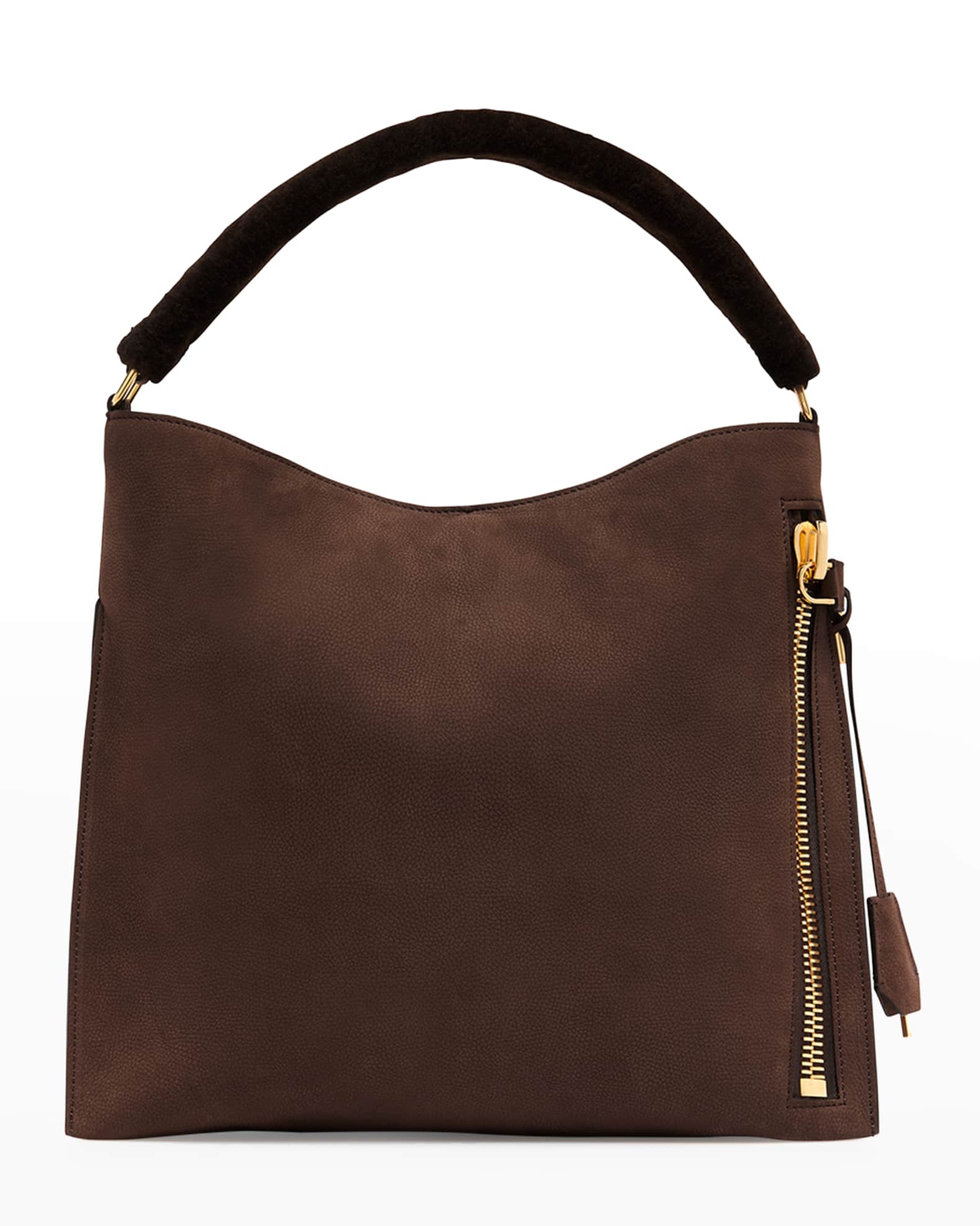 TOM FORD Crazy Small Grain Leather Hobo Bag | Neiman Marcus