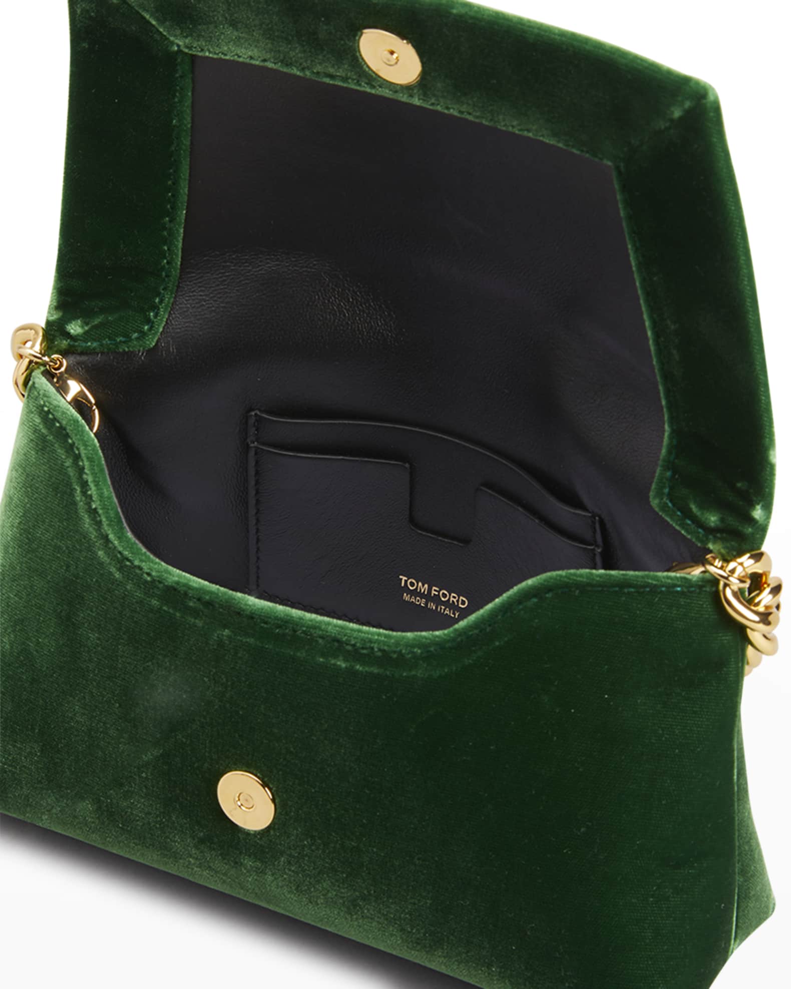 TOM FORD Mini Flap Velvet Chain Clutch Bag | Neiman Marcus