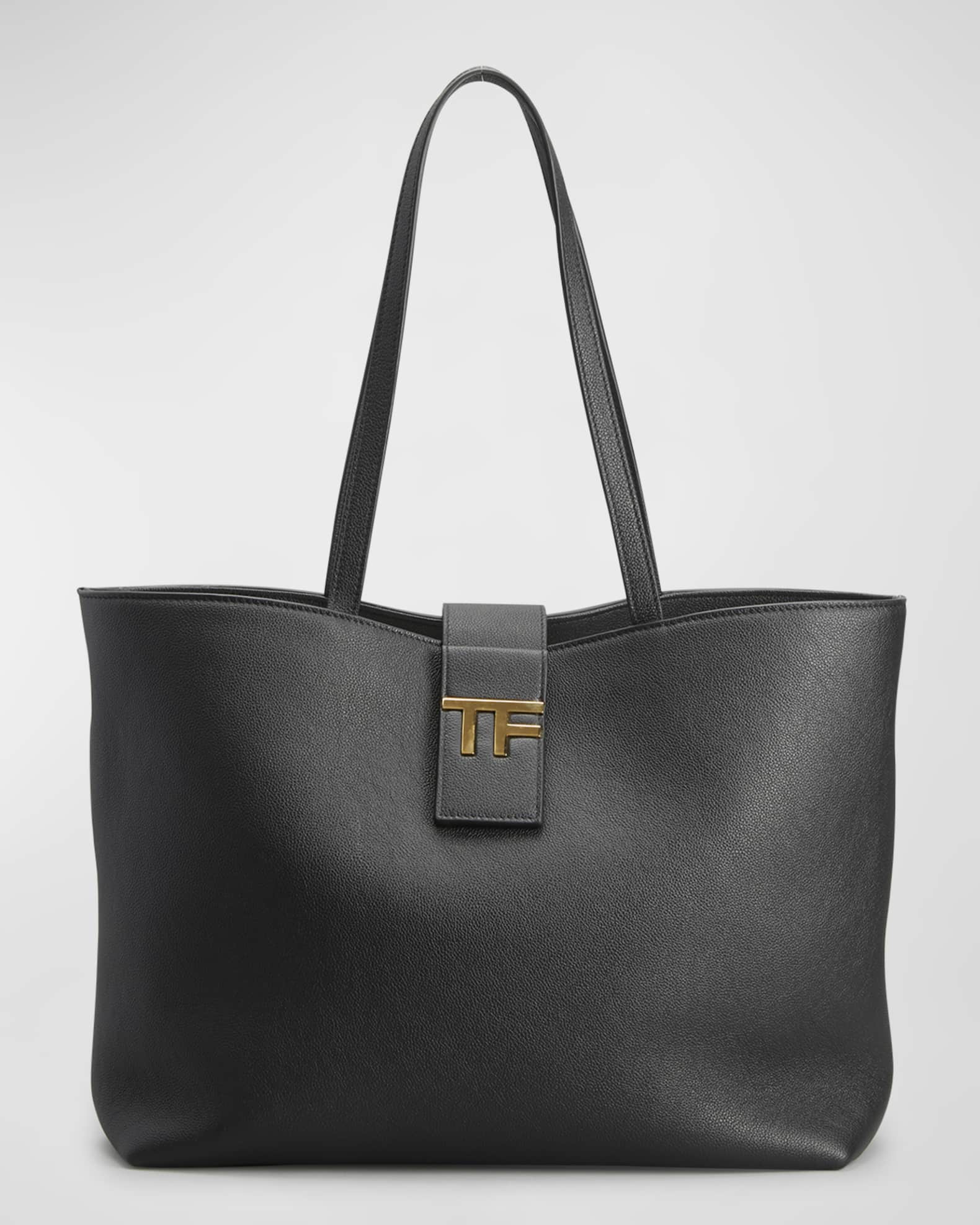 TOM FORD TF Small E/W Tote in Grained Leather | Neiman Marcus
