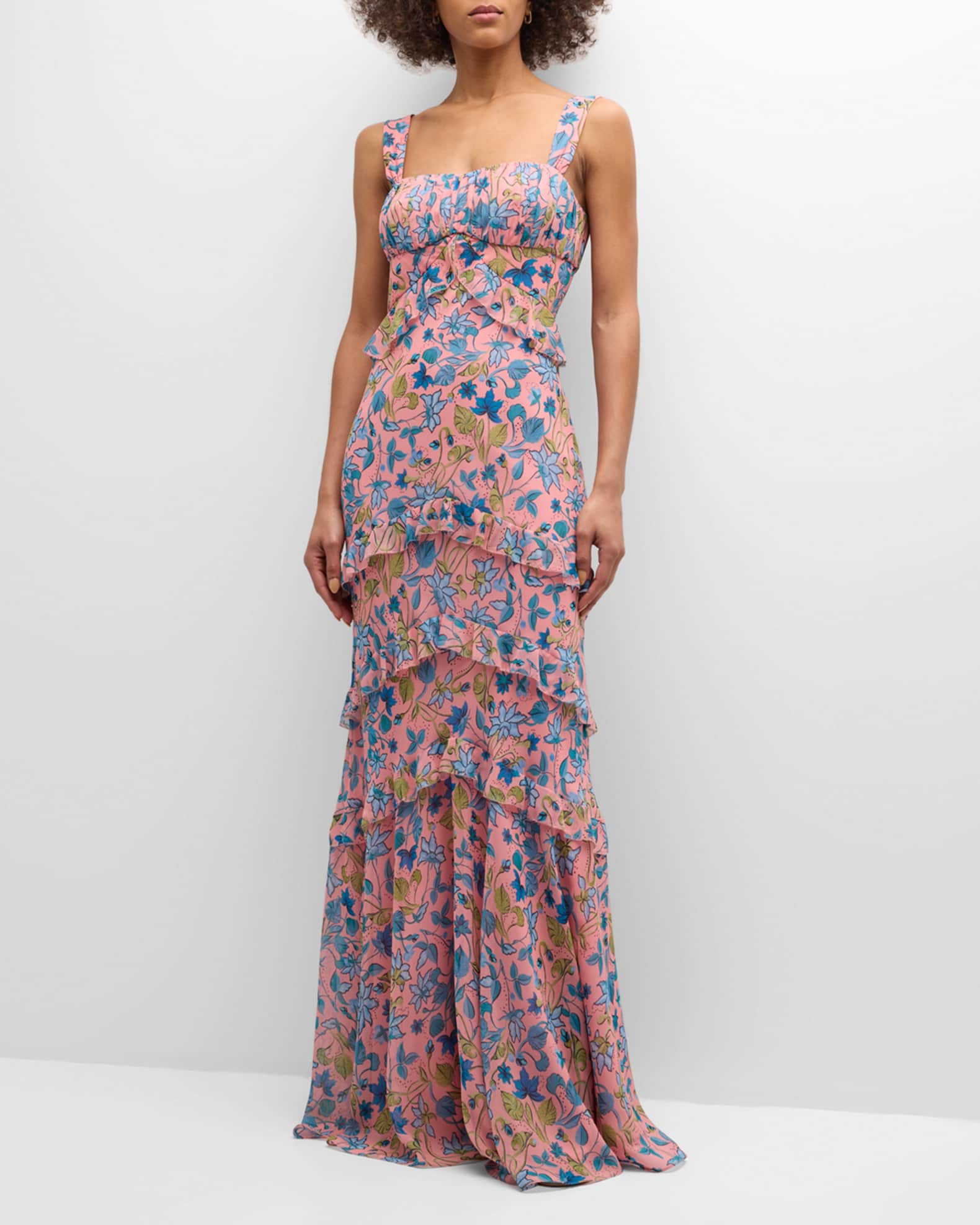 Chandra Floral Ruffled Gown 1
