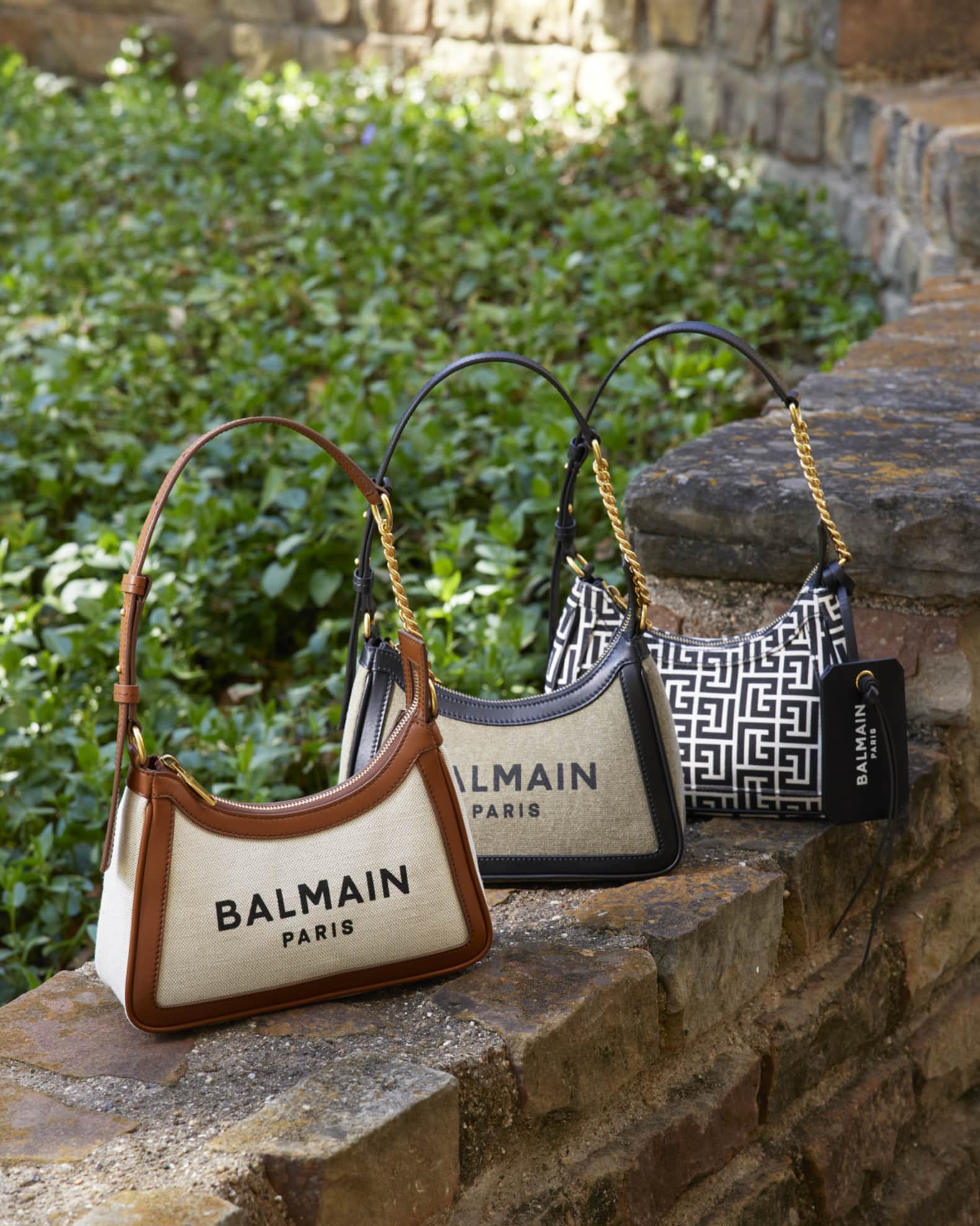 B Army Shoulder Bag in Canvas and Leather | Neiman Marcus