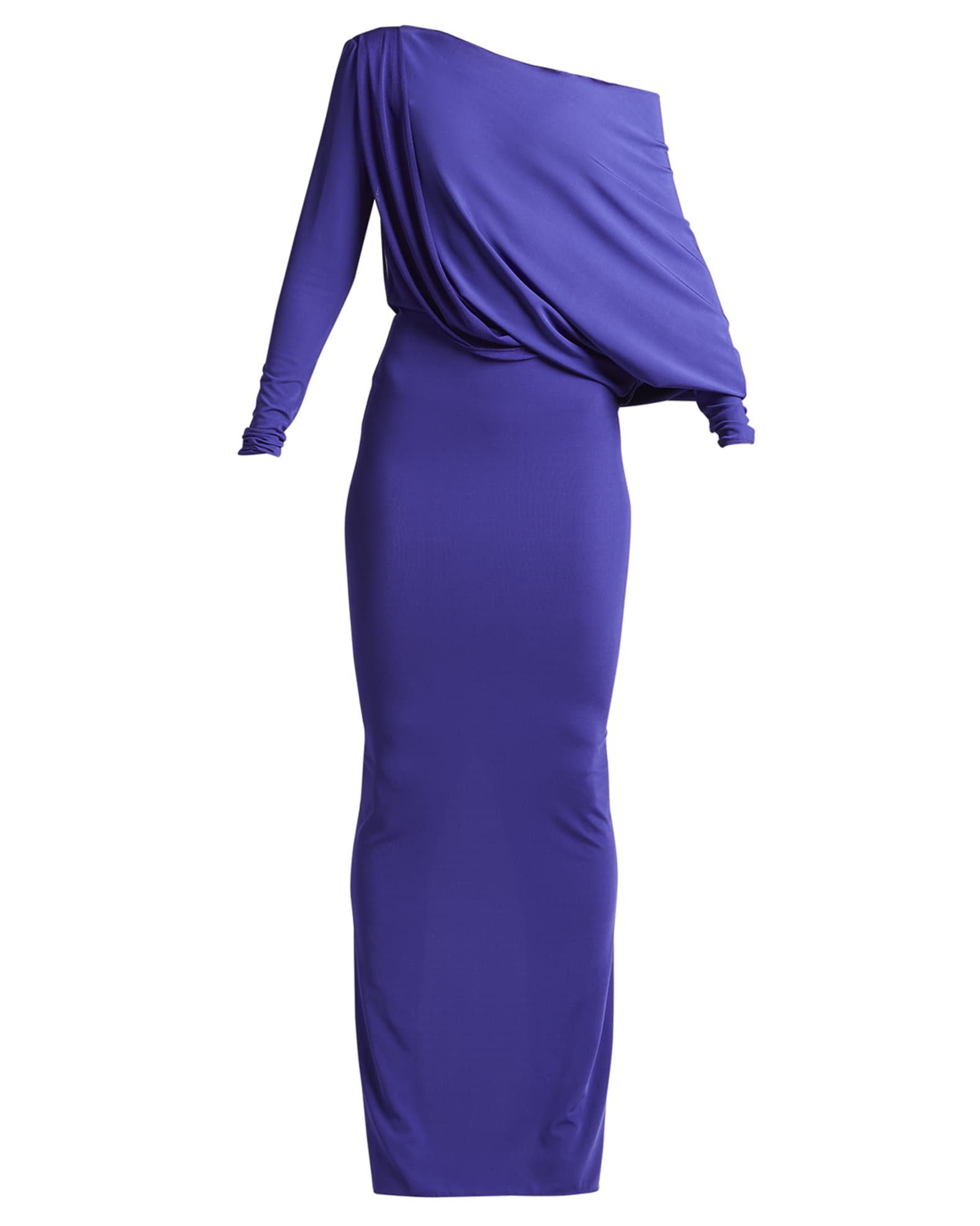 TOM FORD Draped One-Shoulder Jersey Gown | Neiman Marcus