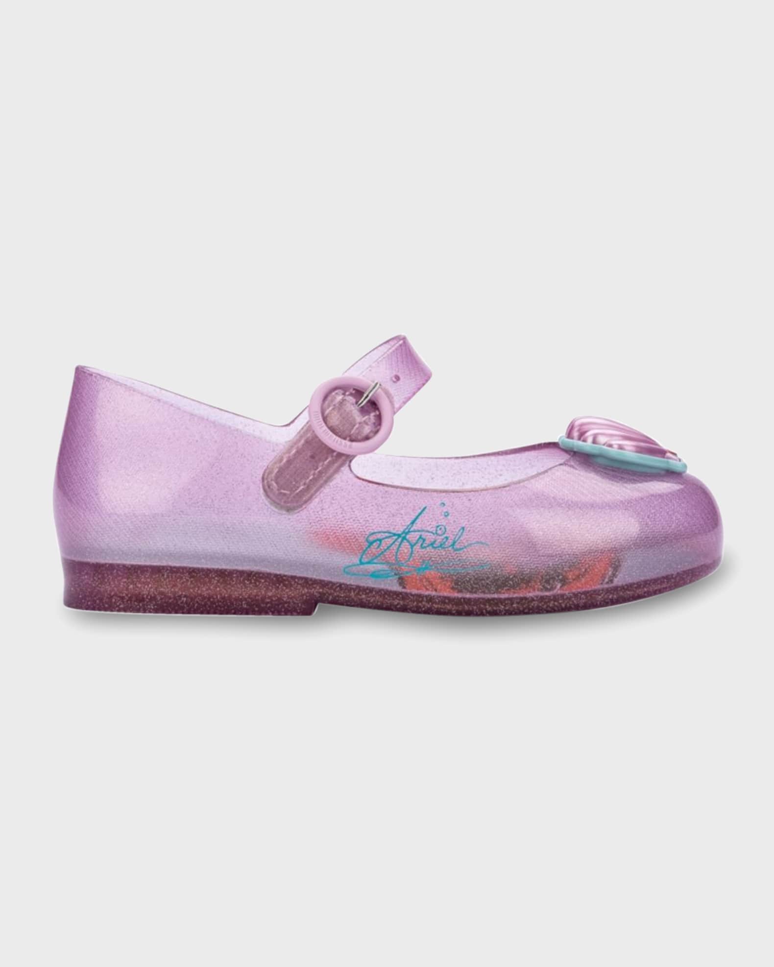 Mini Melissa Sweet Love Princess Disney Flat Shoes Pink 7