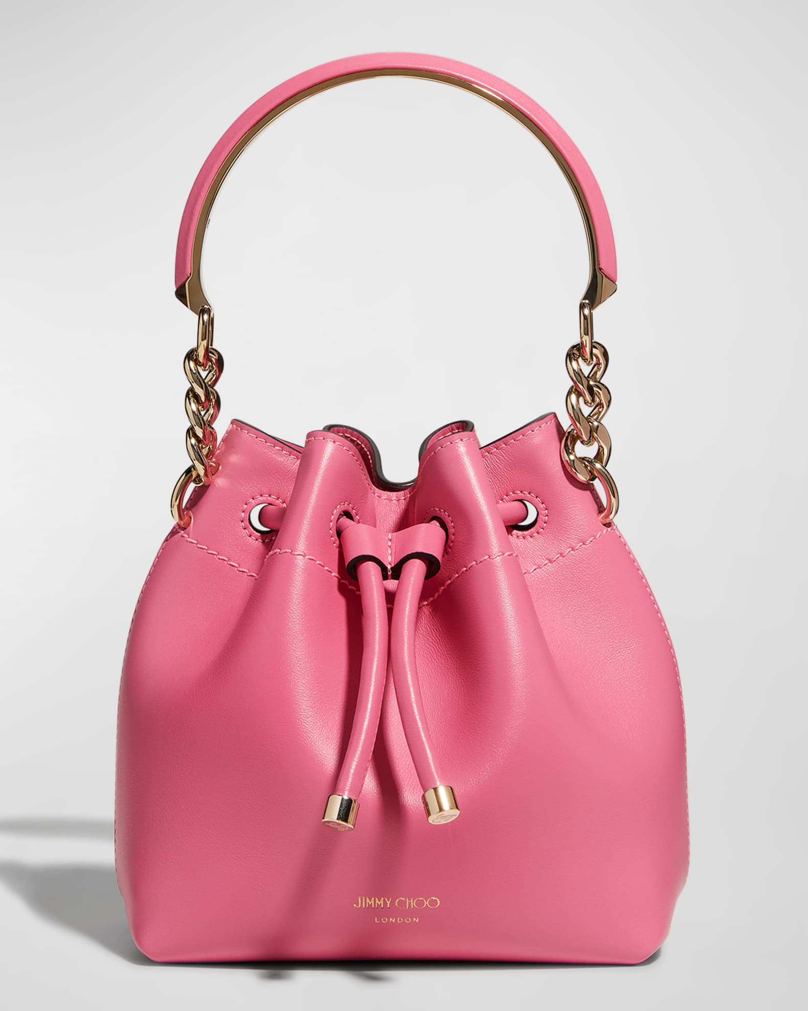 Jimmy Choo Bon Bon Bucket/s Soft Shiny Calf Leather | Neiman Marcus