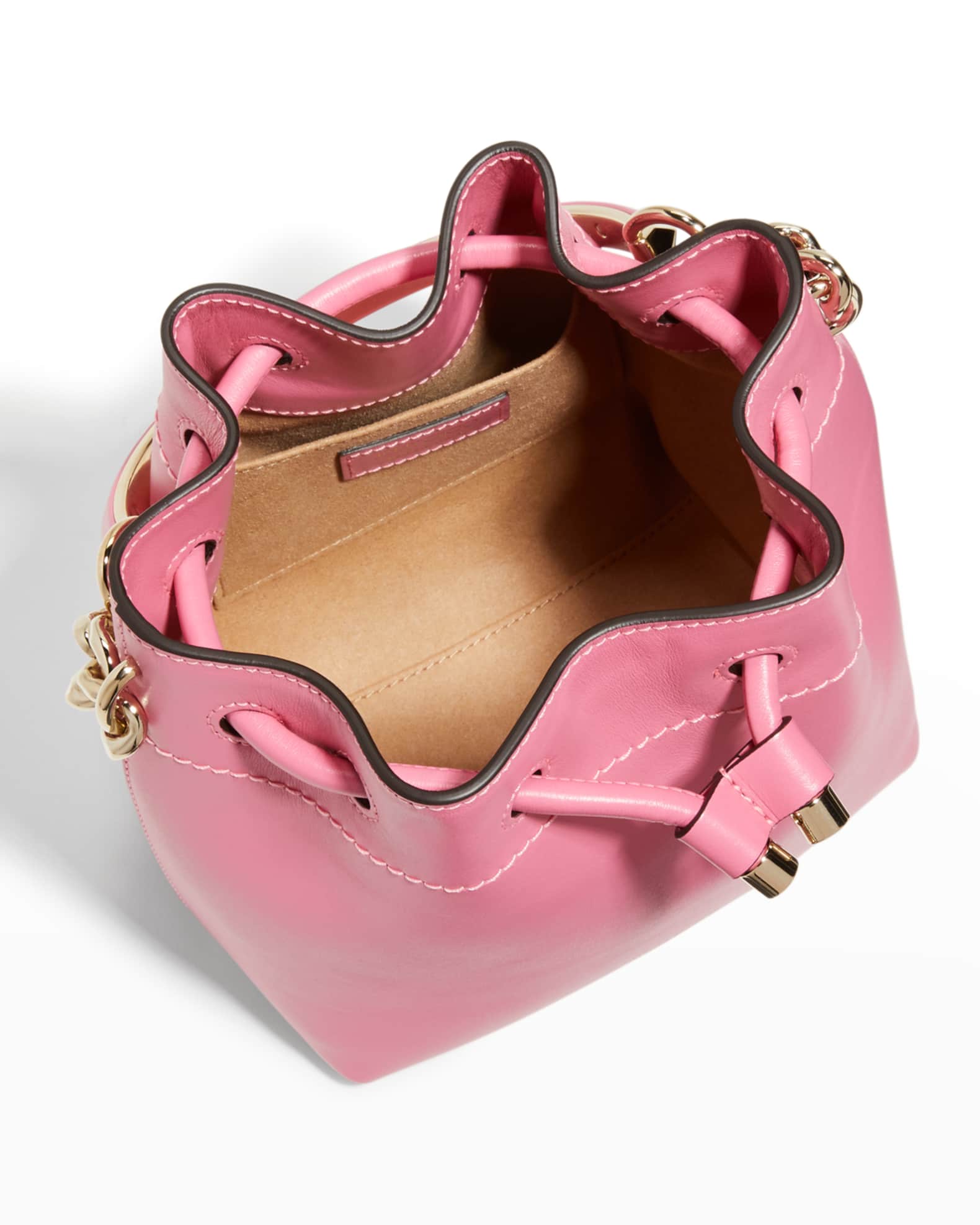 Jimmy Choo Bon Bon Bucket/s Soft Shiny Calf Leather | Neiman Marcus
