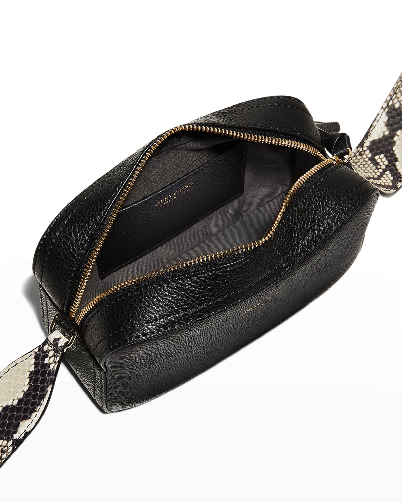 Jimmy Choo Pegasi SnakePrint Leather Camera Crossbody Bag Neiman Marcus