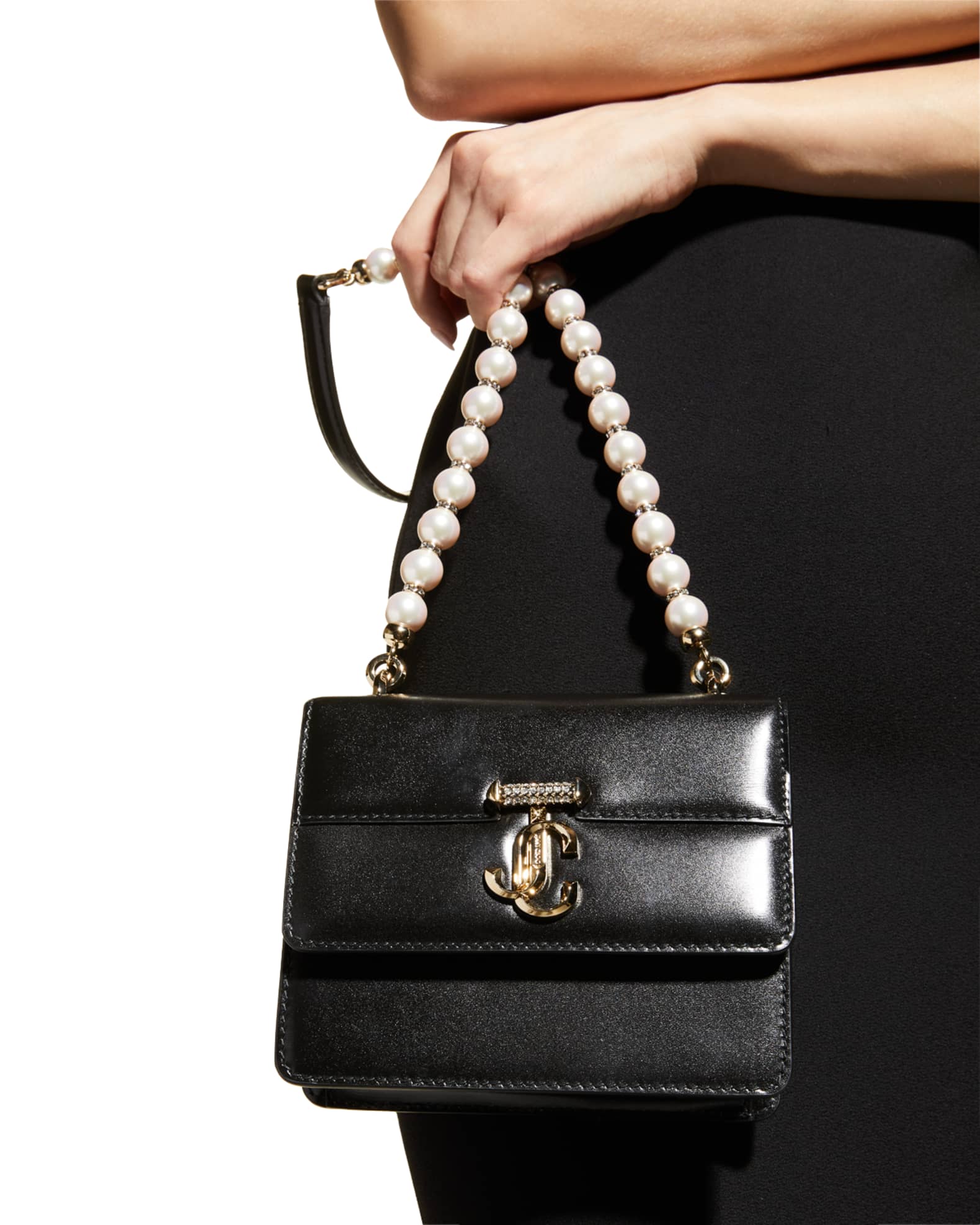 Jimmy Choo Varenne XS Pearly Flap Leather Shoulder Bag Neiman Marcus