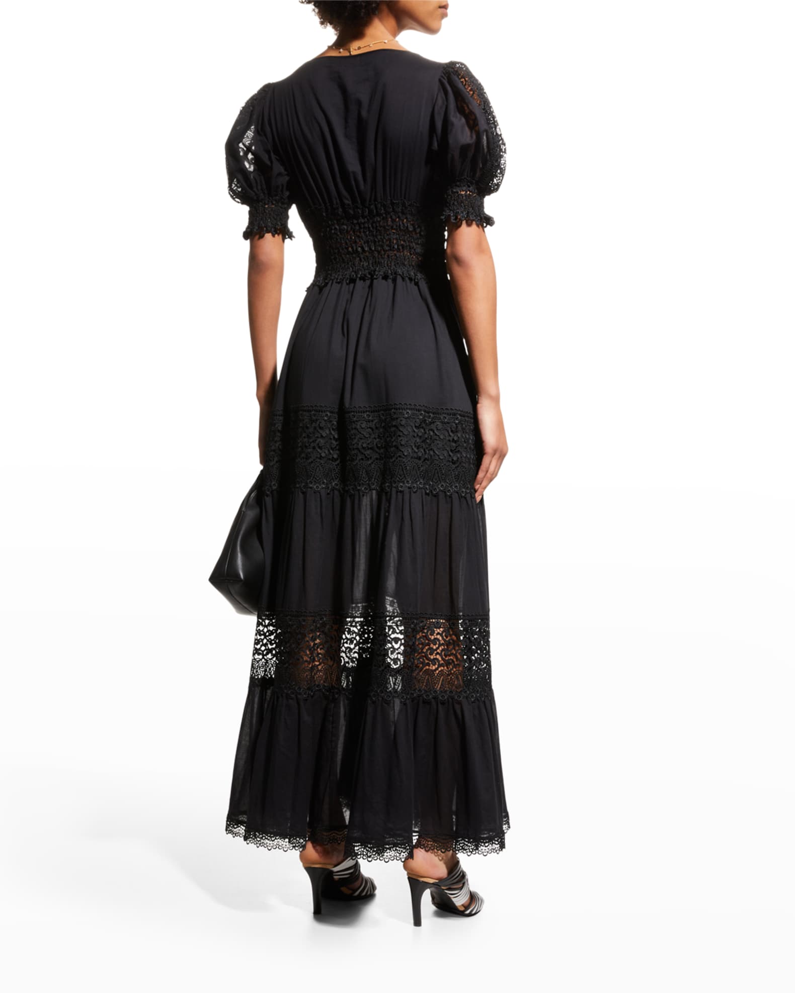 CHARO RUIZ IBIZA Clemence Long Guipure Lace Dress | Neiman Marcus