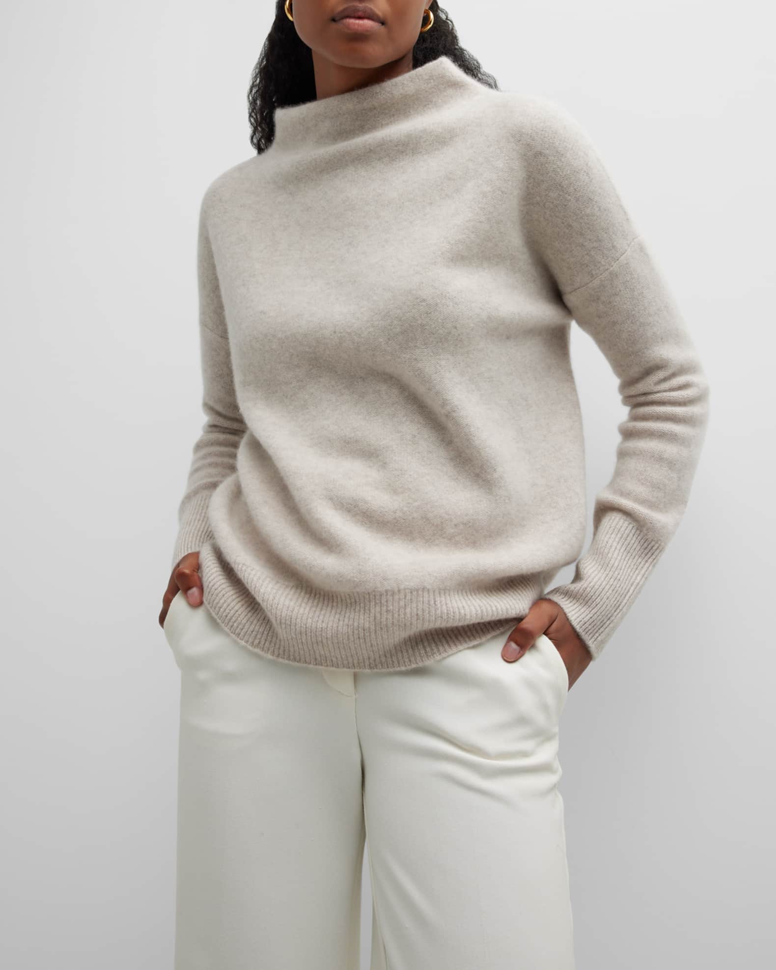 Vince Boiled Cashmere FunnelNeck Sweater Neiman Marcus