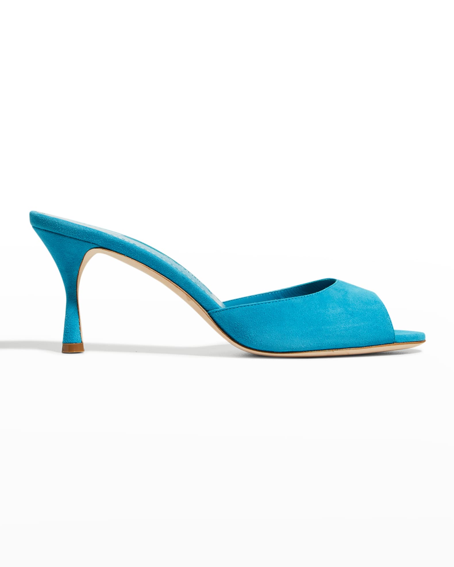 Manolo Blahnik Jada Suede Mule Sandals | Neiman Marcus