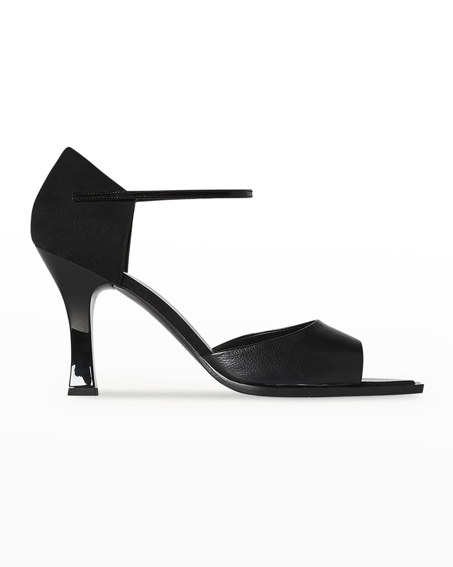 THE ROW MJ Calfskin Ankle-Strap Sandals | Neiman Marcus