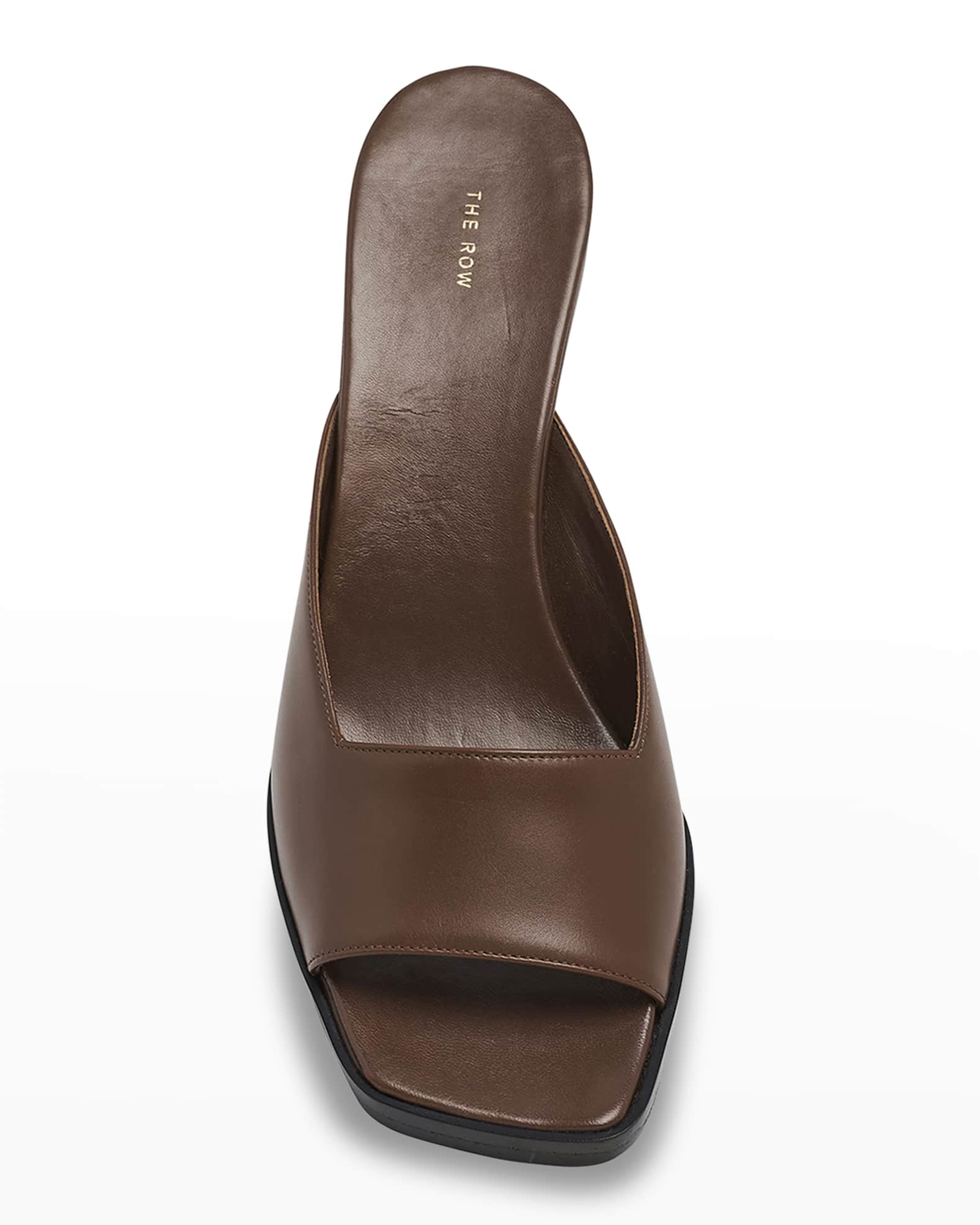 THE ROW Lauren 65mm Calfskin Mules Neiman Marcus