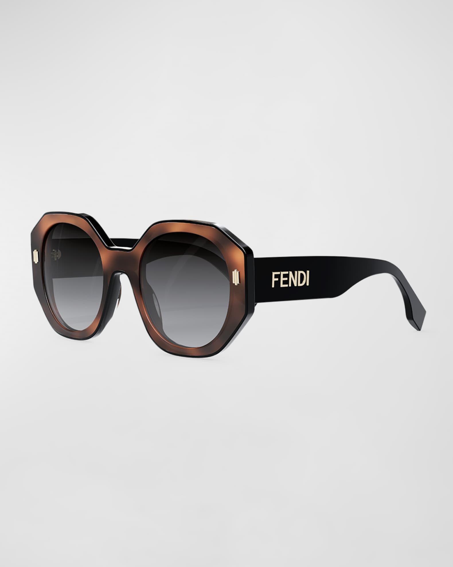 Fendi round acetate sunglasses sales
