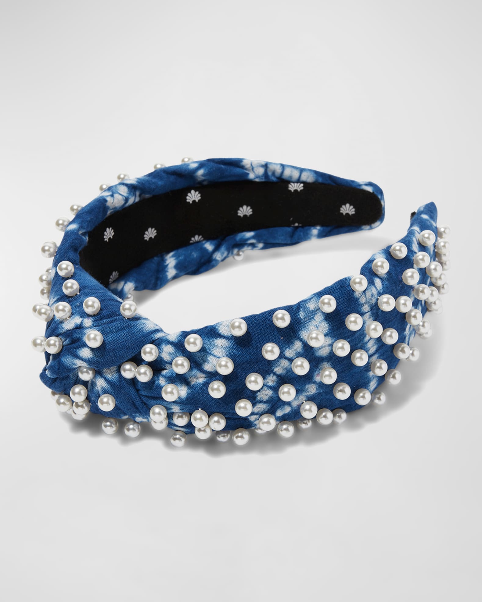 Lele Sadoughi Pearly Shibori Knot Headband | Neiman Marcus