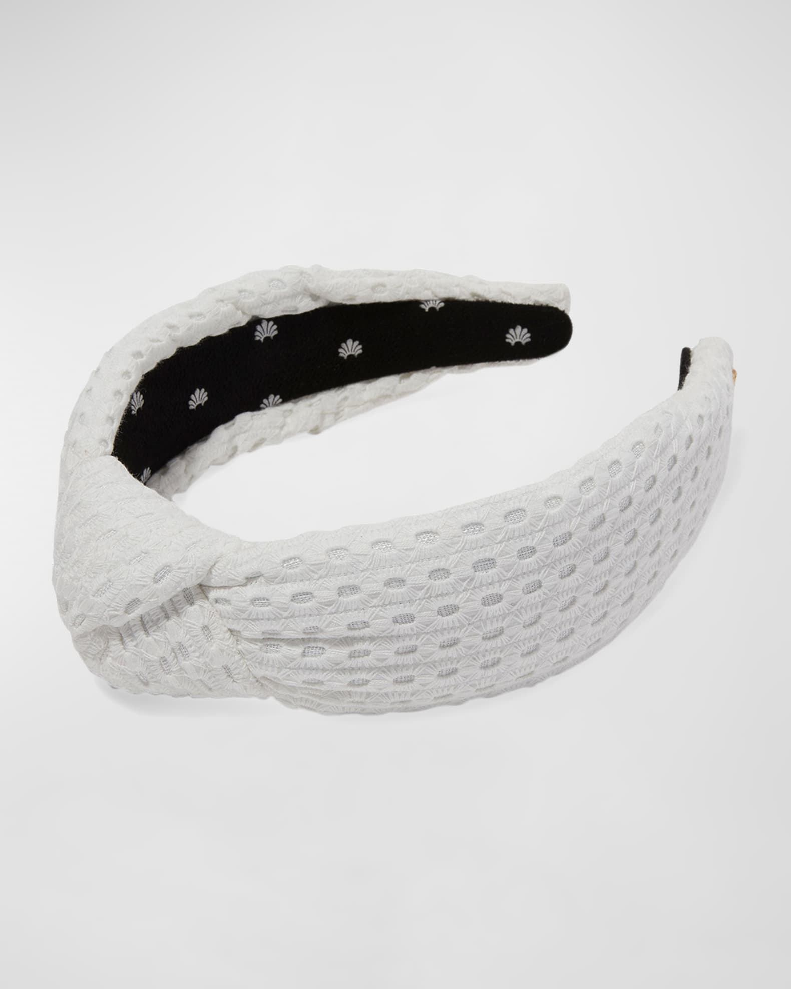 Lele Sadoughi Eyelet Knotted Headband | Neiman Marcus