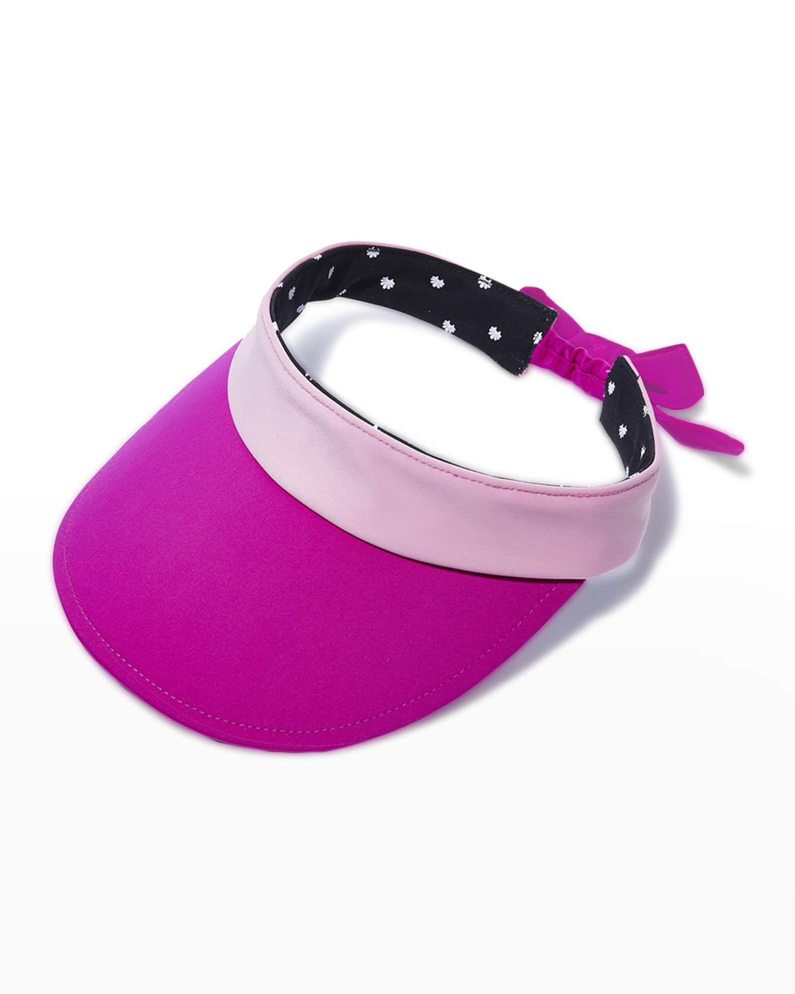 Lele Sadoughi Bow Tie Nylon Visor Neiman Marcus